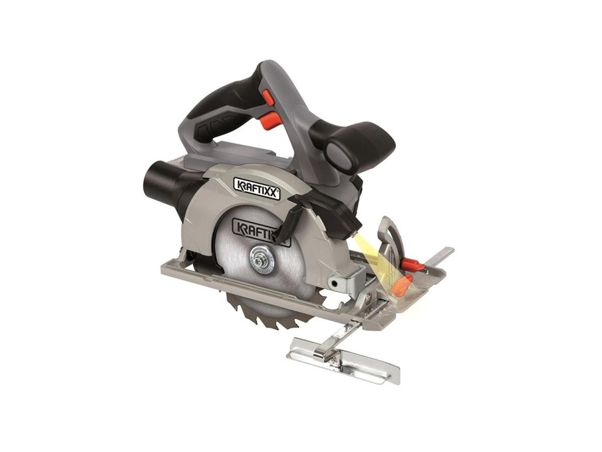 KRAFTIXX® Handkreissäge KX-HKS 18 Li-Solo, 2-St., ohne Akku und Ladegerät, Sägeblatt-Ø: 150mm, kompatibel mit Einhell Power X-Change Akkusystem
