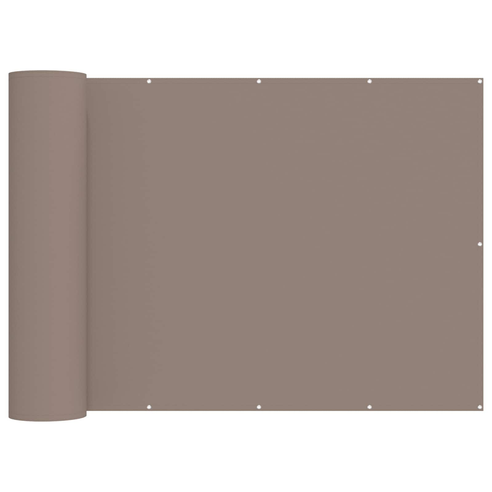 vidaXL Balkonsichtschutz Balkon Sichtschutz 150 x 800 cm Stoff mit PU-Beschichtung Taupe (1-St)