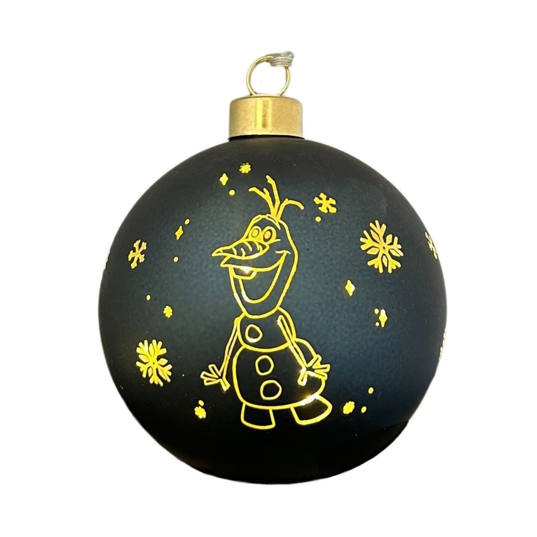 Disney LED Dekolicht Olaf Frozen Weihnachtskugel 10cm beleuchtet Ornament Weihnachtsschmuck, LED fest integriert