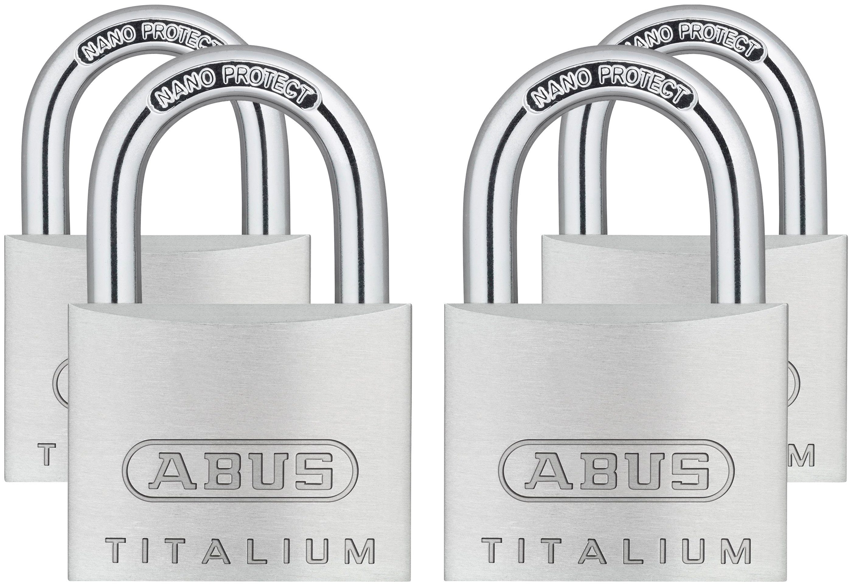 Image of ABUS Vorhängeschloss Quads 64TI/40 silber, 4 St.