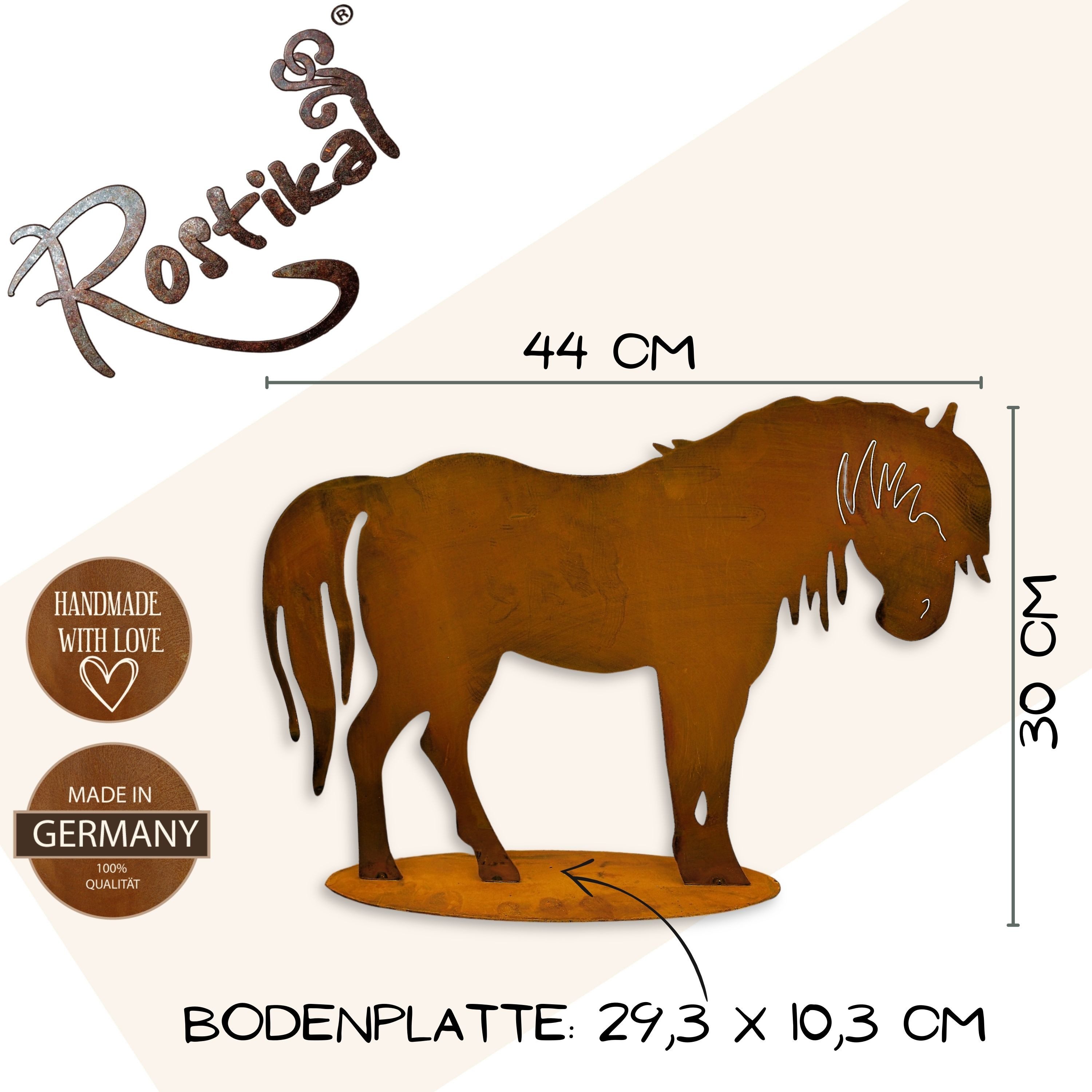 Rostikal Gartenfigur Pferd Dekofigur Gartendeko Rost, günstig online kaufen