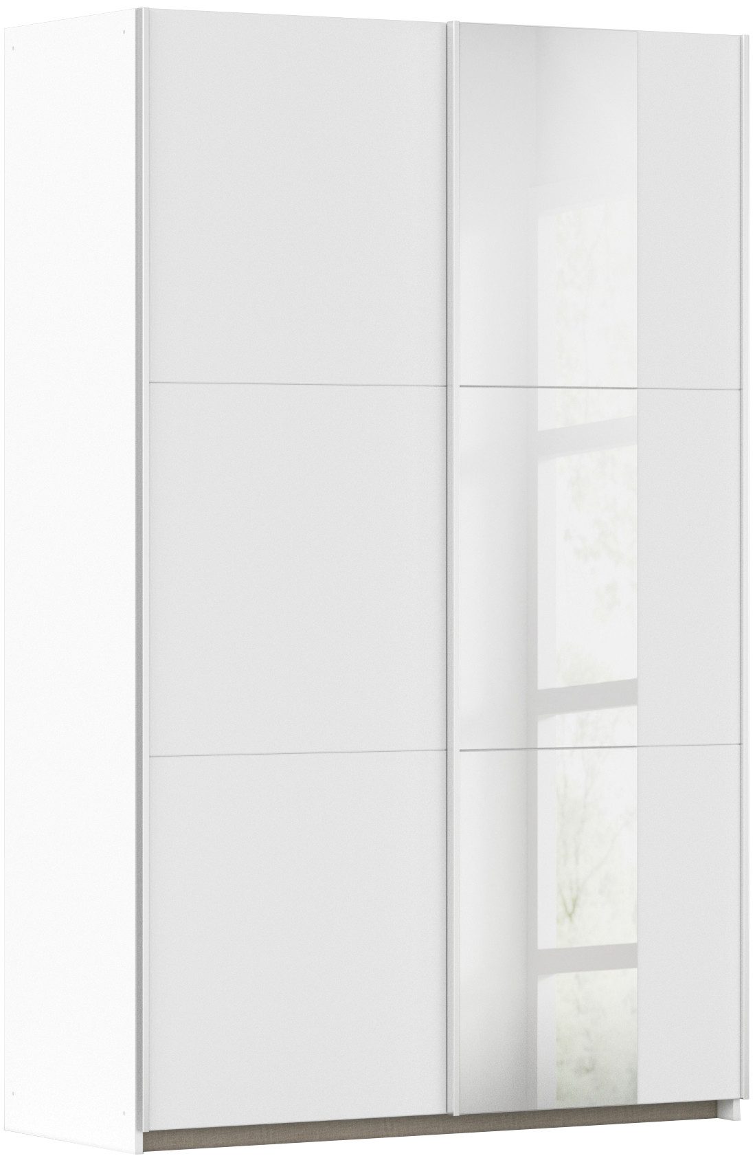 rauch Schwebetürenschrank Kleiderschrank Drehtürenschrank Schrank Garderobe KRONACH (in 3 Ausstattungen BASIC/CLASSIC/PREMIUM, Breiten 131/175/218/261 cm) optional ohne, mit 1 oder 2 Spiegel, viel Stauraum MADE IN GERMANY
