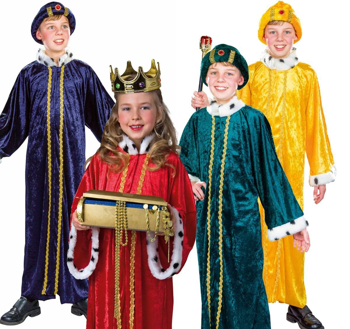 Festartikel Müller GmbH Kostüm Sternsinger Heiliger Drei Könige Gelber Mantel für Kinder