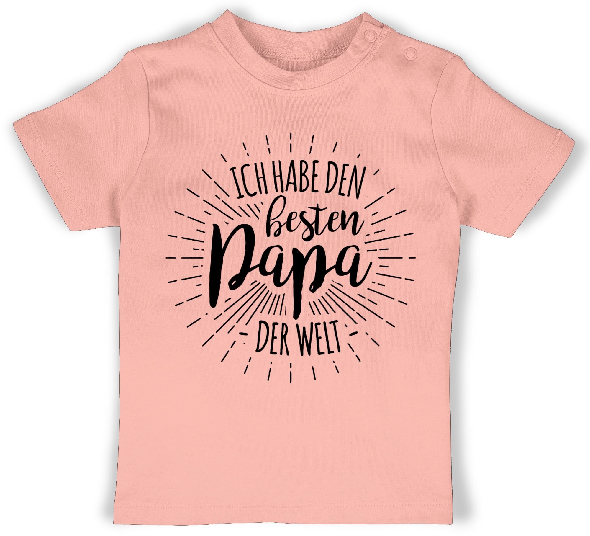 der habe Geschenk Vatertag Ich Papa 1 T-Shirt Shirtracer Babyrosa Baby besten Welt den