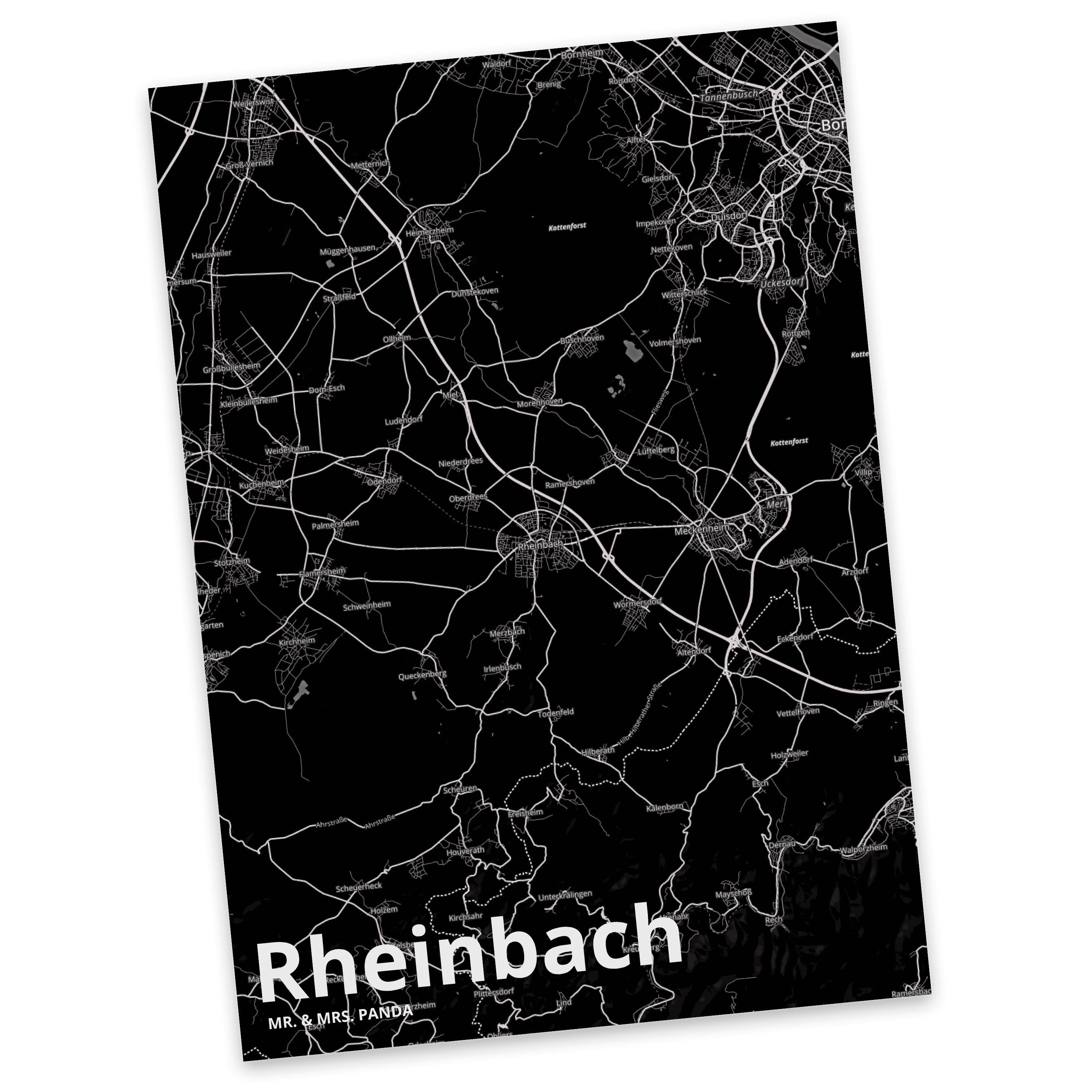 Mr. & Mrs. Panda Postkarte Rheinbach - Geschenk, Dankeskarte, Stadt, Geschenkkarte, Karte, Einla