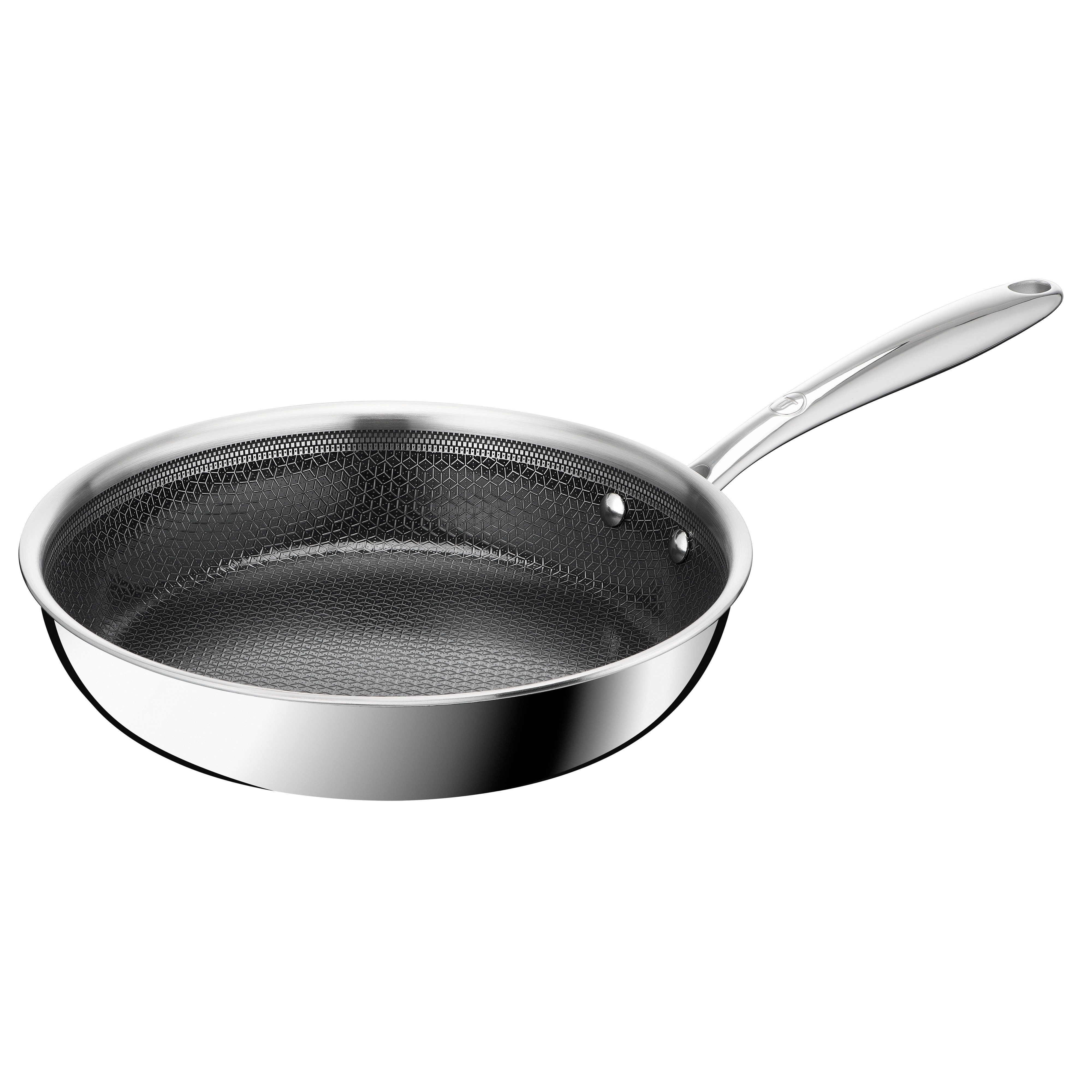 Tefal Bratpfanne Master Mesh, Edelstahl (1-tlg), HybridMesh-Technologie, mineralische Oberfläche, induktionsgeeignet
