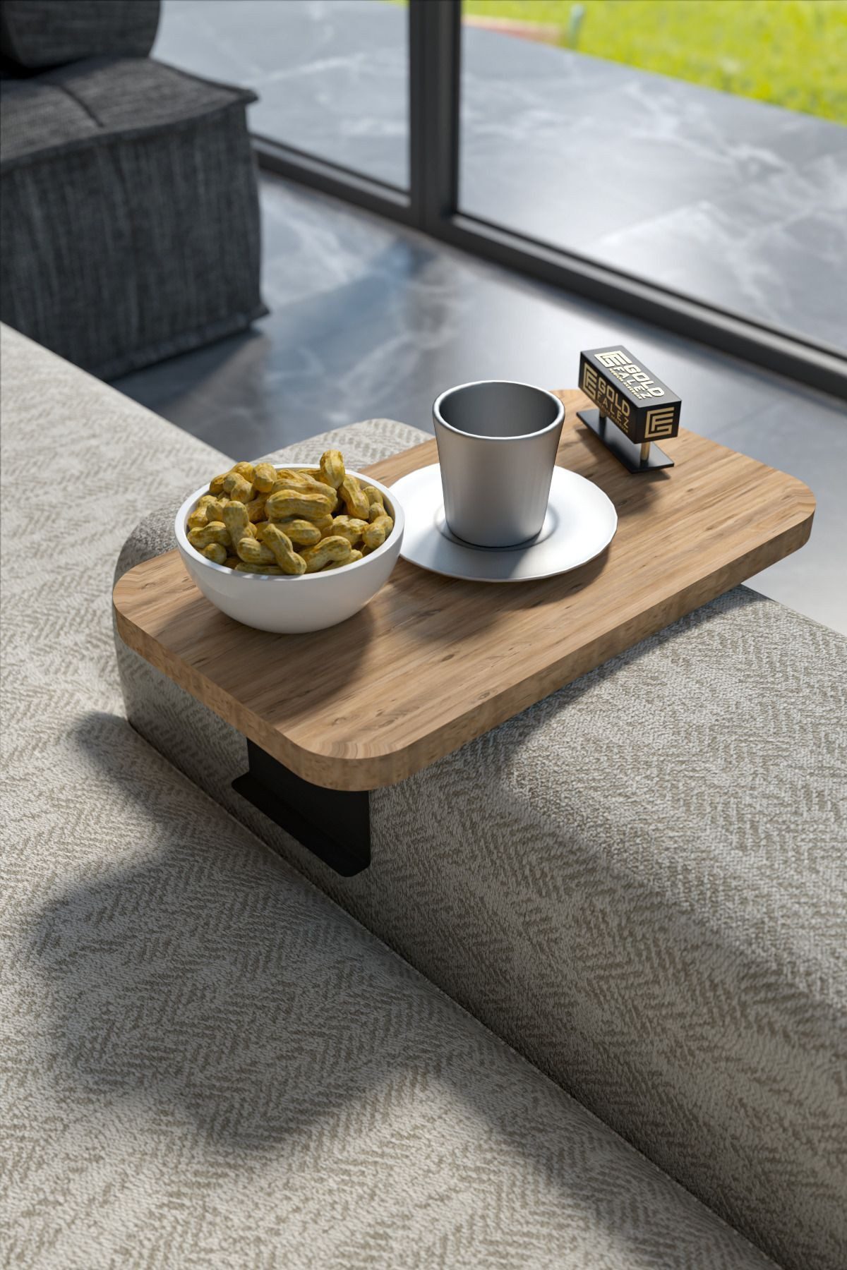 en.casa Beistelltisch, für Sofa-Armlehnen 10–30 cm, verstellbar 89322067 günstig online kaufen