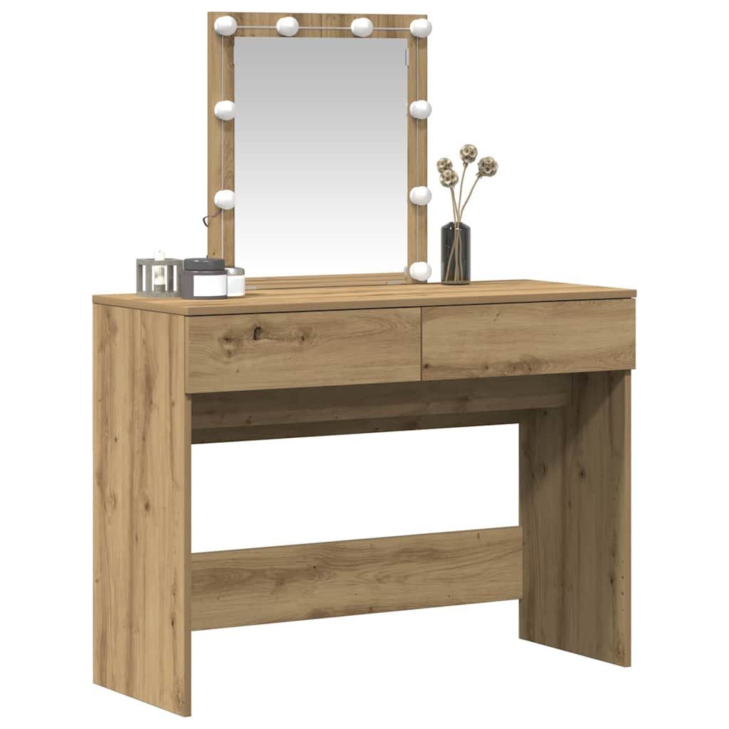 vidaXL Schminktisch Schminktisch Artisan-Eiche 100 x 40 x 130 cm Holzwerkstoff (1-St)