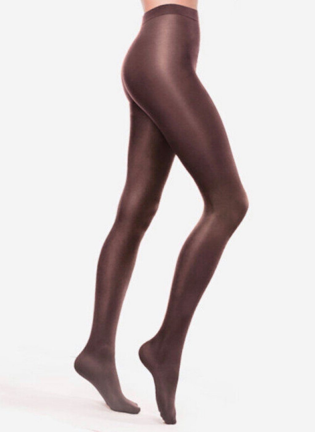 Lycille Strumpfhose blickdichte Strumpfhose für Damen aus Mikrofaser 100 Den BRAUN 100 DEN weich, glänzend, flache Nähte