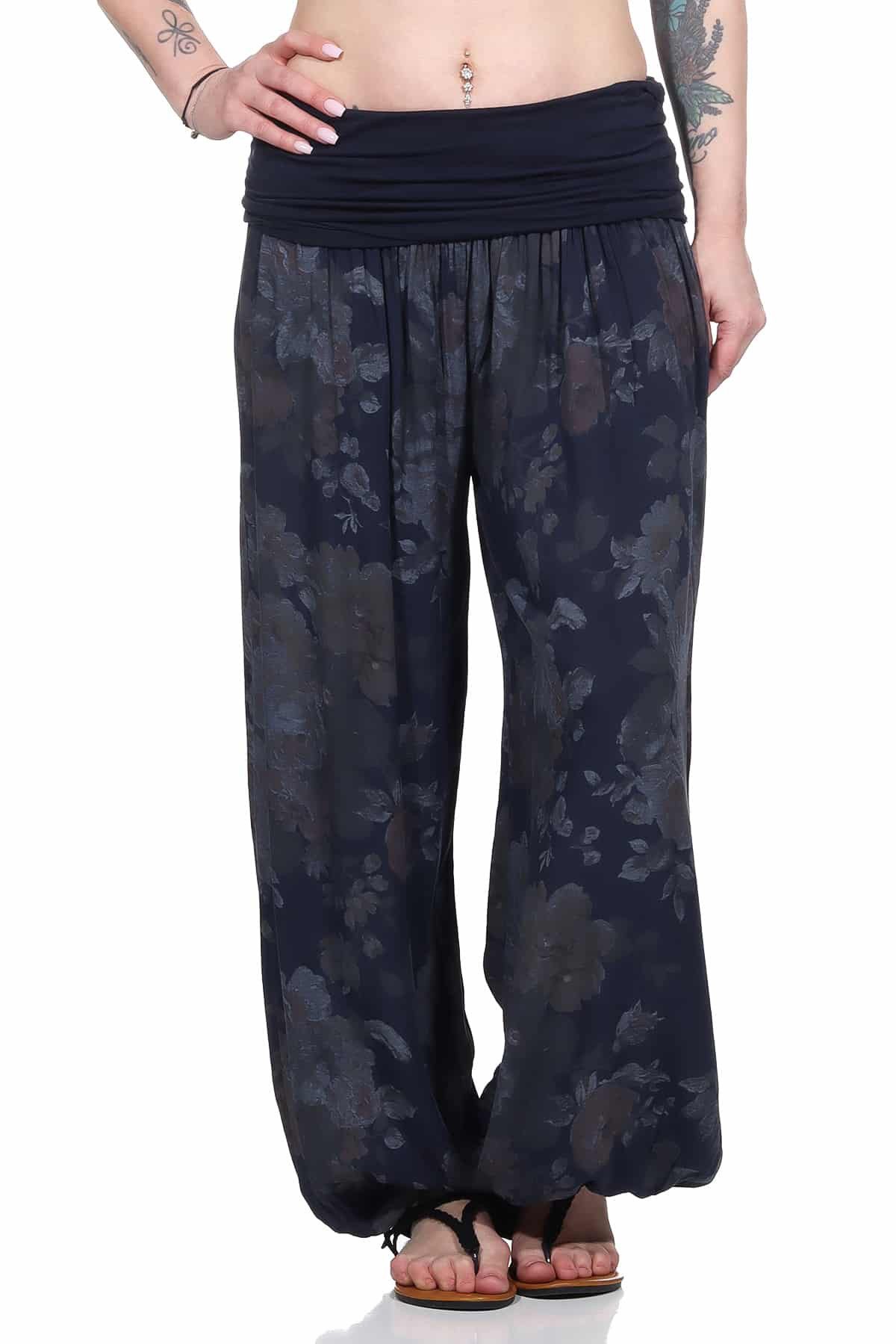 OriginalYou Haremshose Sommerhosen luftige Flatterhose für Damen leichte Pumphosen BOHO bequemer Bauchbund, hautfreundliches Material, weites Bein