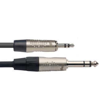 Stagg N-Serie Audiokabel - Miniklinke/Miniklinke (m/m), 1 m Instrumentenkabel