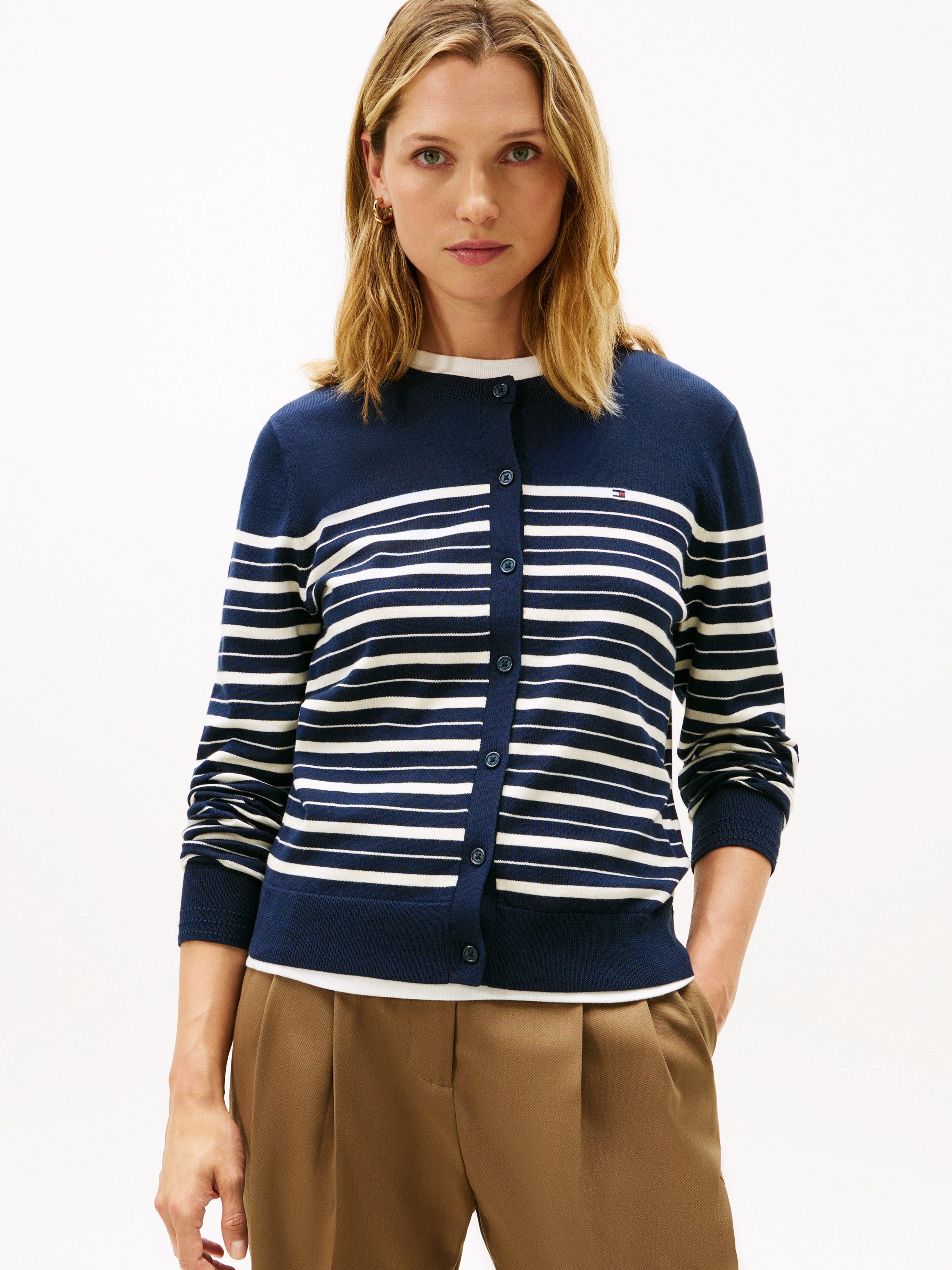 Tommy Hilfiger Cardigan CO JERSEY STITCH CARDIGAN Baumwollmischung, regular günstig online kaufen