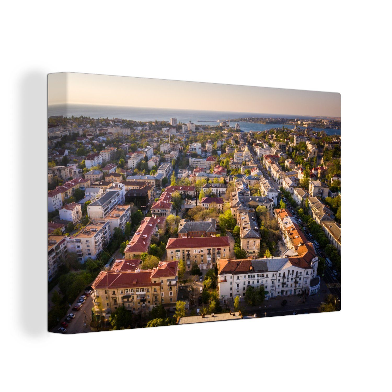 OneMillionCanvasses® Leinwandbild Blick auf das Stadtzentrum von Sebastopol auf der Krim, (1 St), Wandbild Leinwandbilder, Aufhängefertig, Wanddeko, 30x20 cm