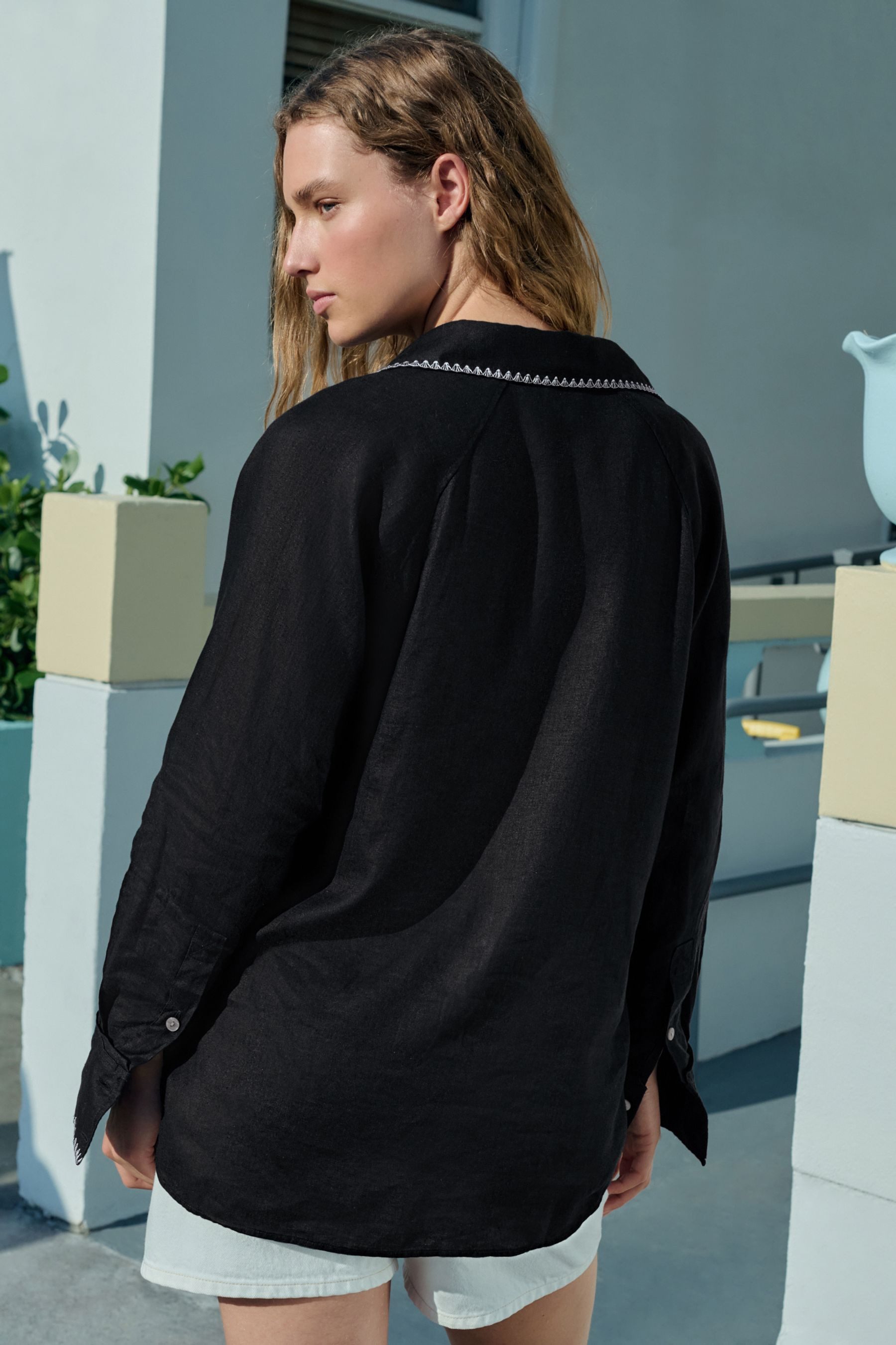 Next Langarmhemd Legeres Button-down-Hemd mit langen günstig online kaufen