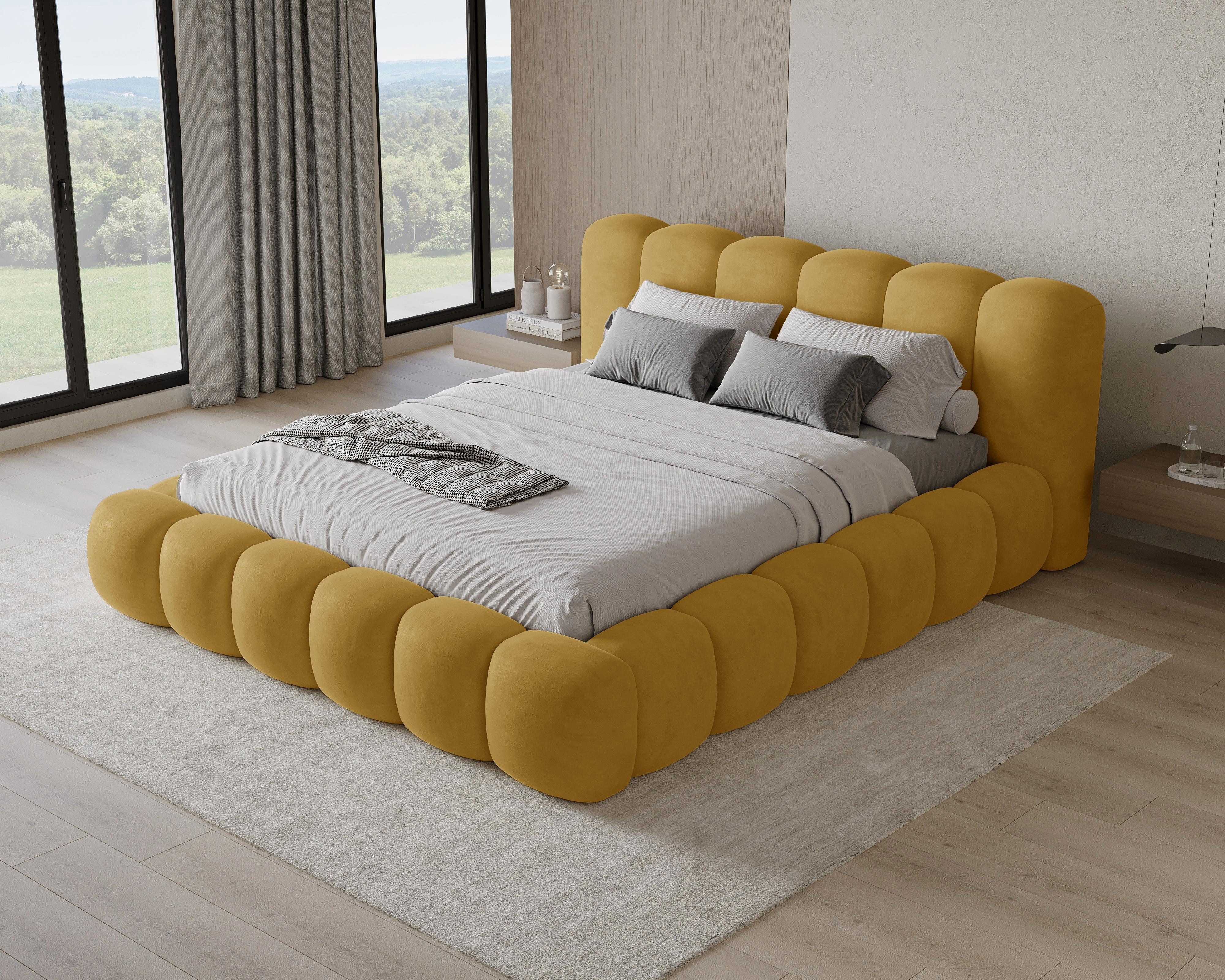 Chilly Möbel Polsterbett Stoff mit Stauraum und Hubfunktion Holzrahmen (Boxbett ohne Matratze in vielen Farben, 1-tlg., 140x200 160x200 180x200 200x200cm), gepolstertem Kopfteil Bettkasten modern