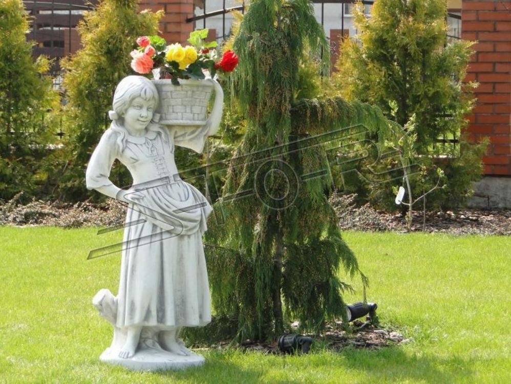 JVmoebel Skulptur Frau 108cm Skulptur Design Figur Statue Garten Figuren Statuen Skulpturen 101076