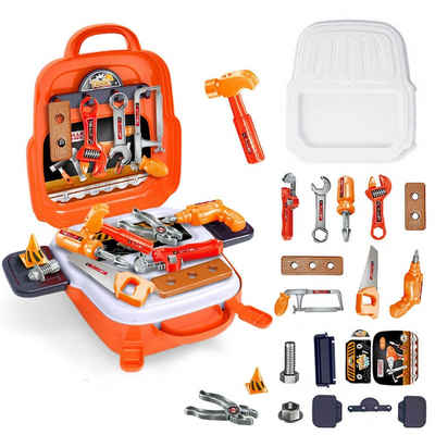 Keln Kinder-Haushaltsset Kinder-Werkzeugkasten-Set,22-teiliges Pretend-Play-,Bauwerkzeug-Set