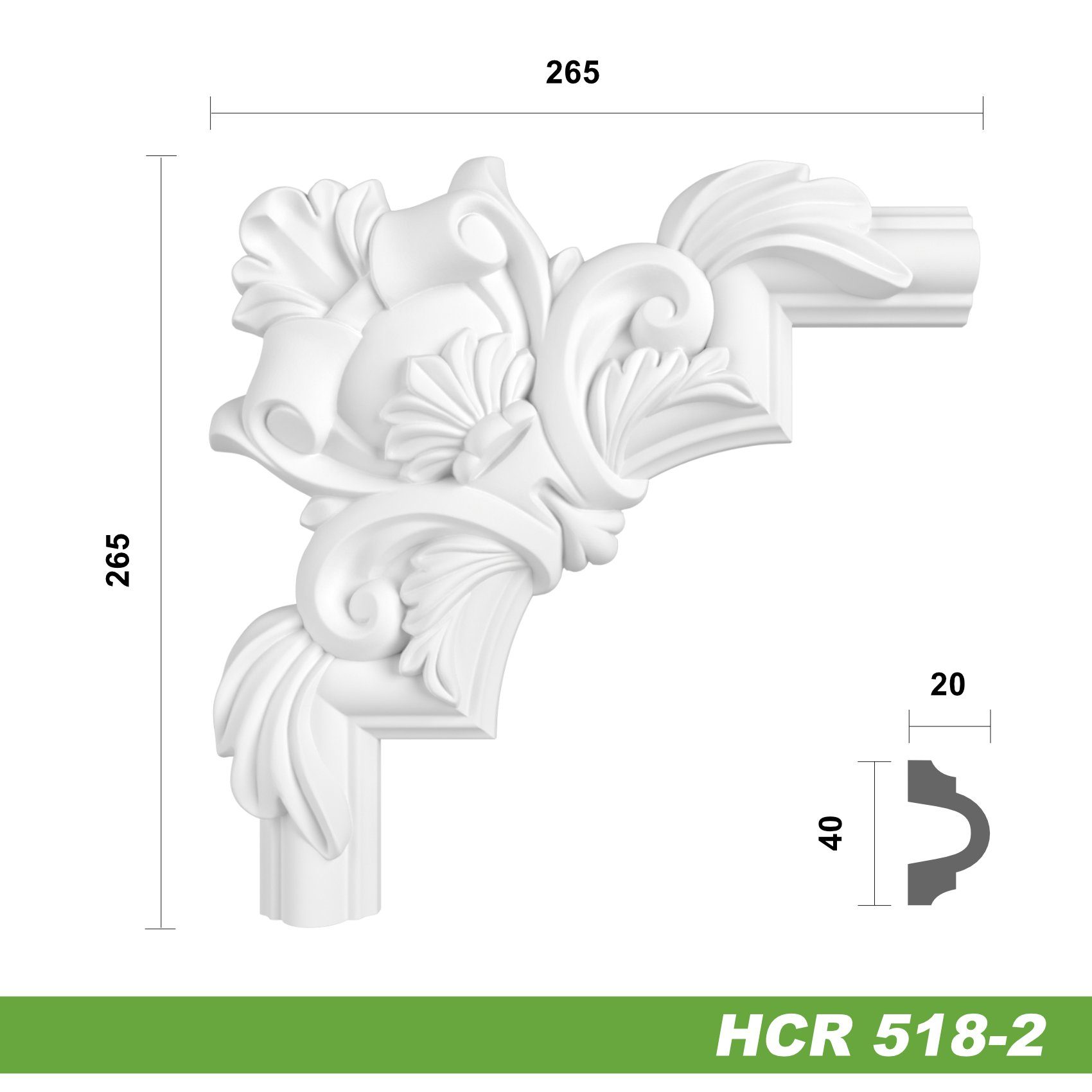 Hexim Zierleiste HCR518-2, 2 Ecken, HEXIM günstig online kaufen
