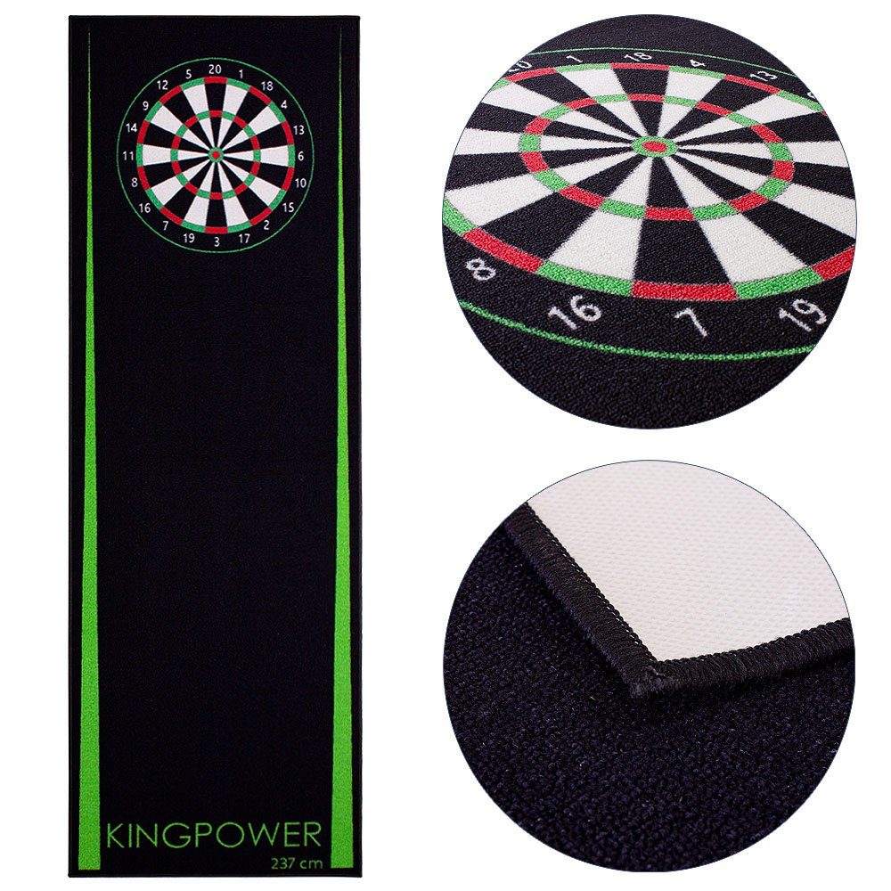 Dartmatte Dart Matte Dartteppich Turnier Matte Dartmatte Darts 237x80cm Grün