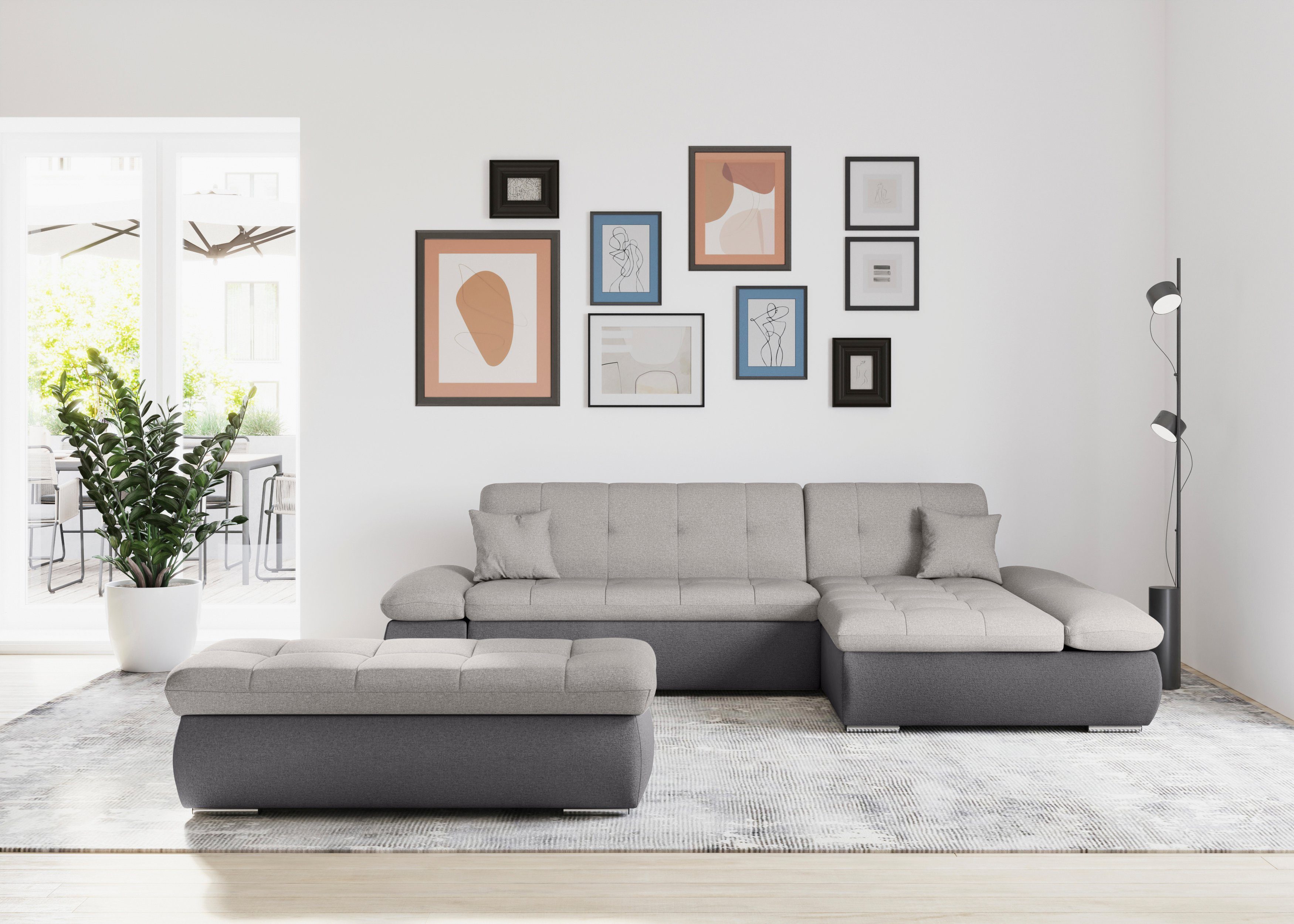 DOMO collection Ecksofa "Moric, L-Form, XXL-Sofa - Breite 300cm, viel Platz günstig online kaufen