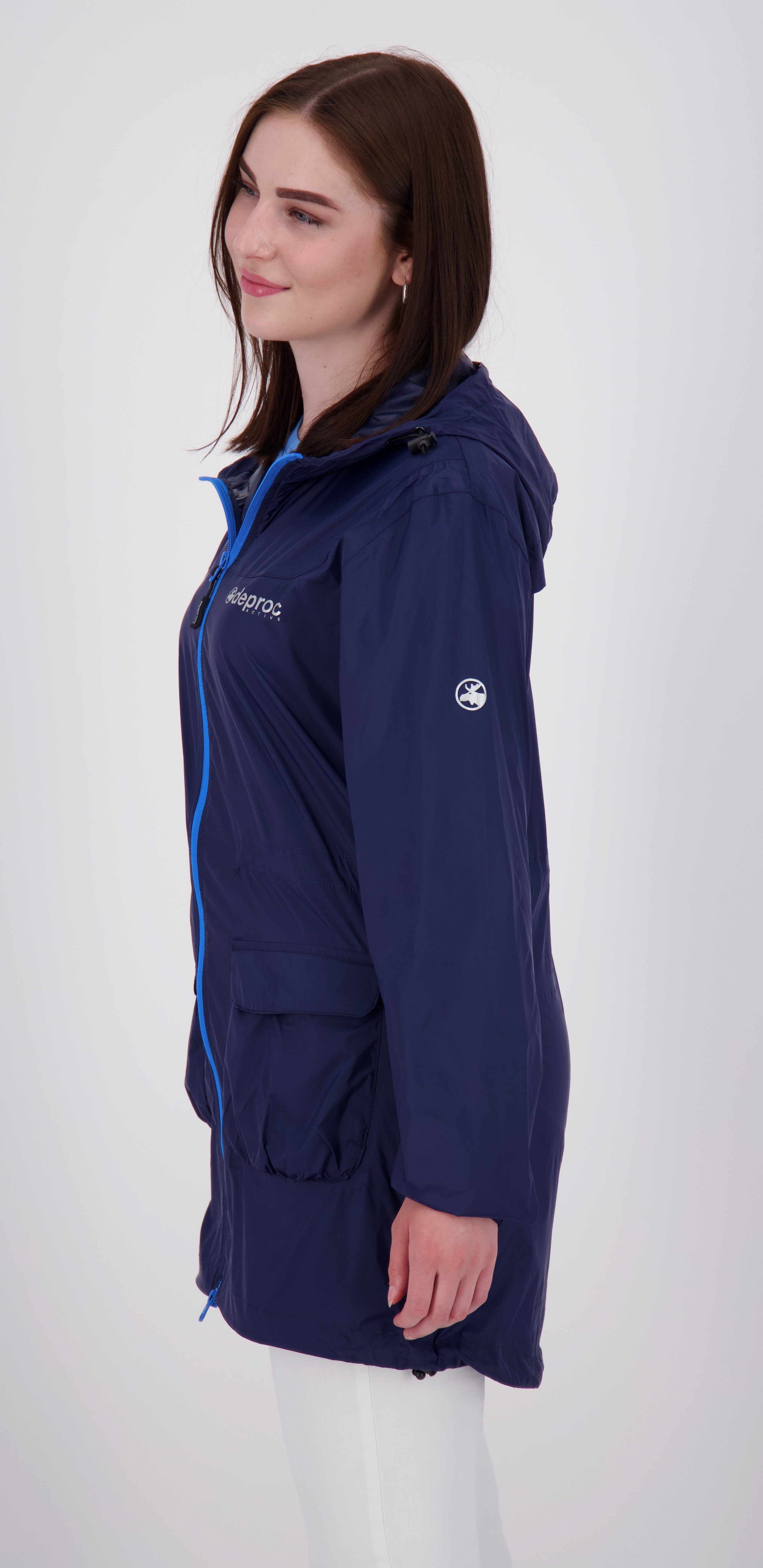 DEPROC Active Regenmantel LYNN Großen navy dark Größen auch in II CS erhältlich WOMEN