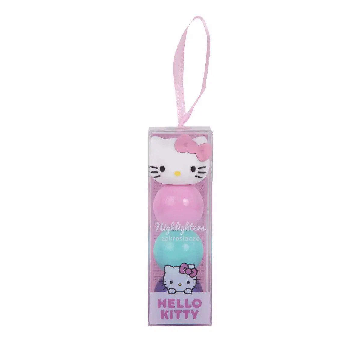 CoolPack Bleistift CoolPack Textmarker Hello Kitty Pastell 3er-Set Rosa Türkis Lila