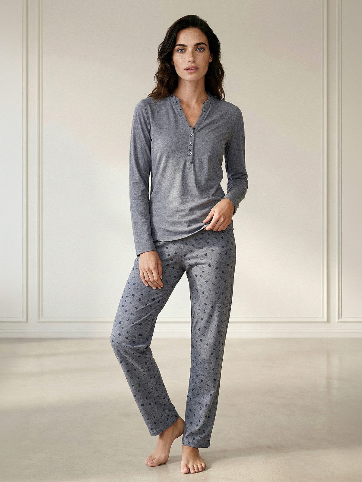 Pyjama Pyjama Set Langarm - Heart
