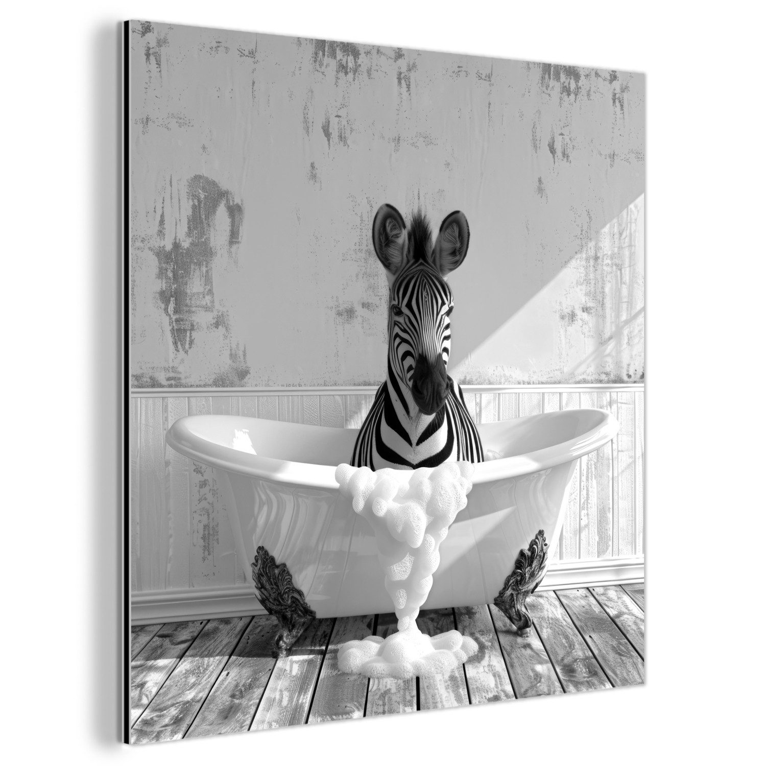 MuchoWow Metallbild Zebra - Wildlife - günstig online kaufen