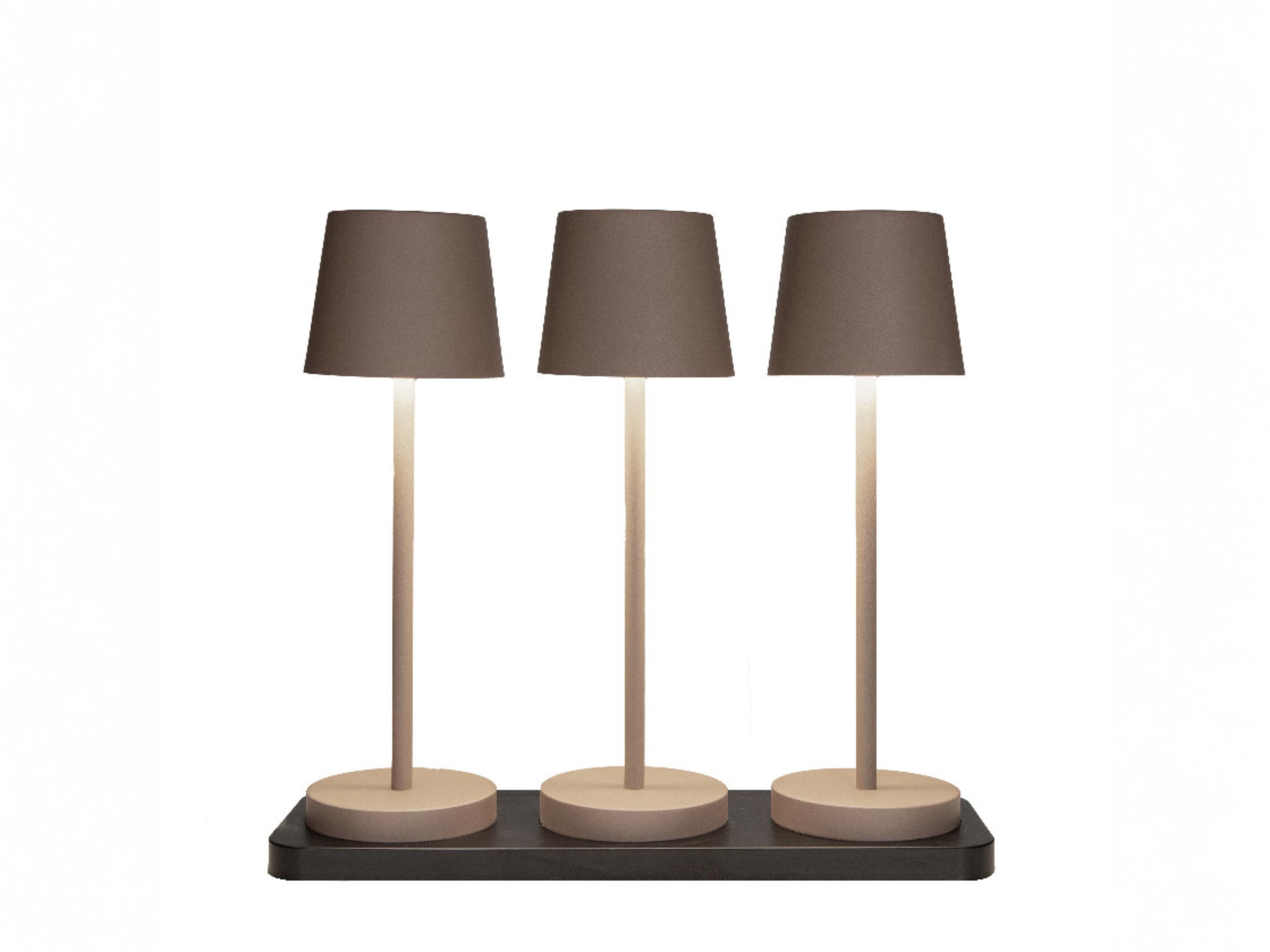 Coen Bakker Deco BV LED Außen-Tischleuchte Portable Light, Dimmfunktion, LED, warmweiß, kaltweiß, neutralweiß, taupe Ladestation dimmbar touch 28cm