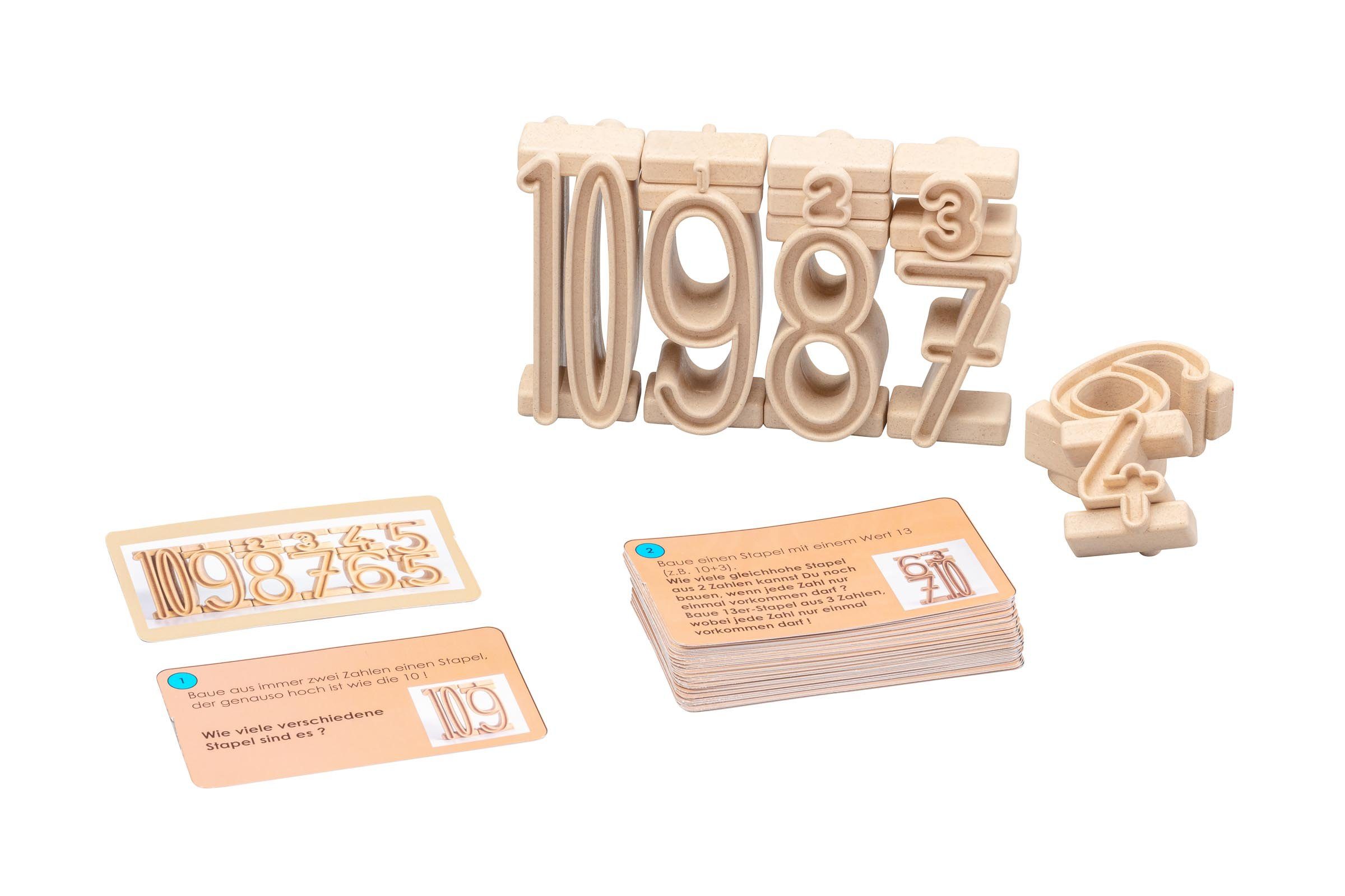 Wissner® aktiv lernen Lernspielzeug Aufgabenkärtchen für Stapelzahlen (42-St), Aus 100% recyceltem Papier.
