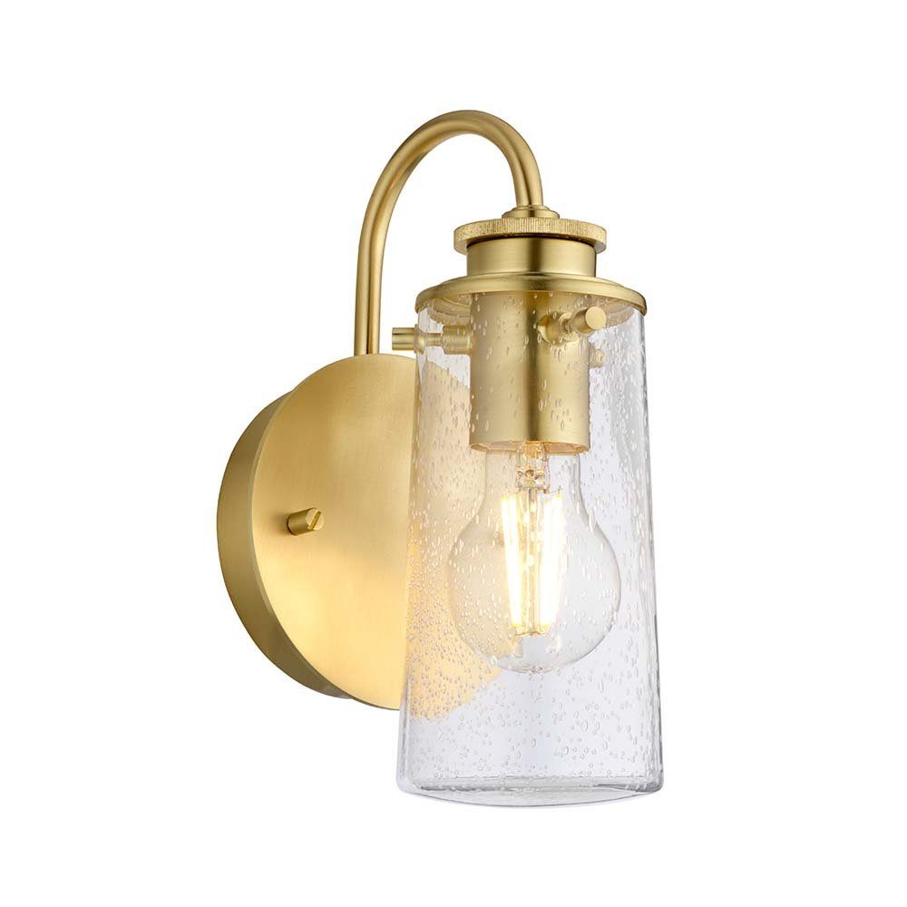 Elstead LIGHTING Wandleuchte, Leuchtmittel nicht inklusive, Wandleuchte Wandlampe Badezimmerleuchte Feuchtraum 1x E27 Glas IP44 H