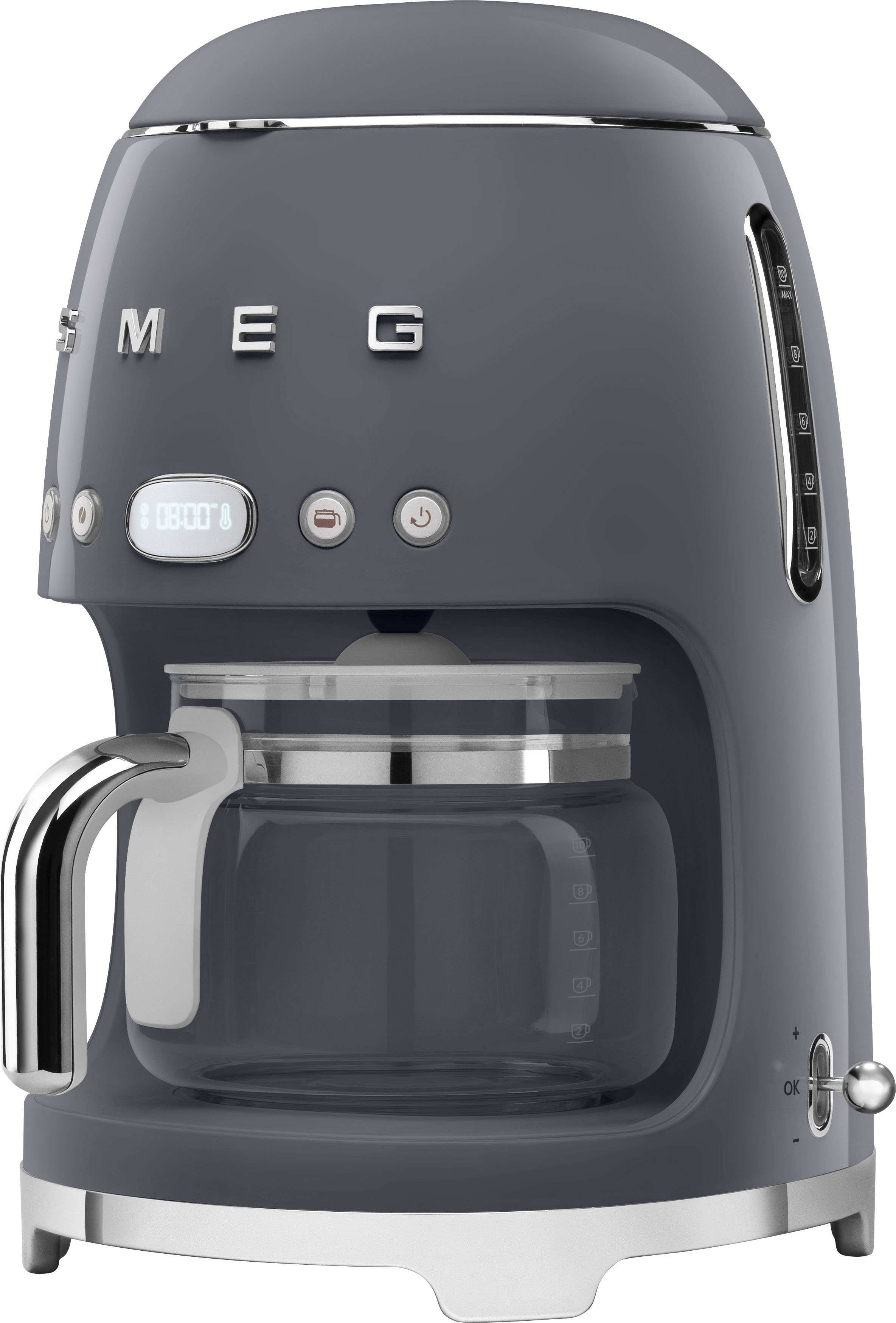 Smeg Filterkaffeemaschine DCF02GREU, 1,4l Kaffeekanne, Papierfilter,  Permanentfilter 1x4