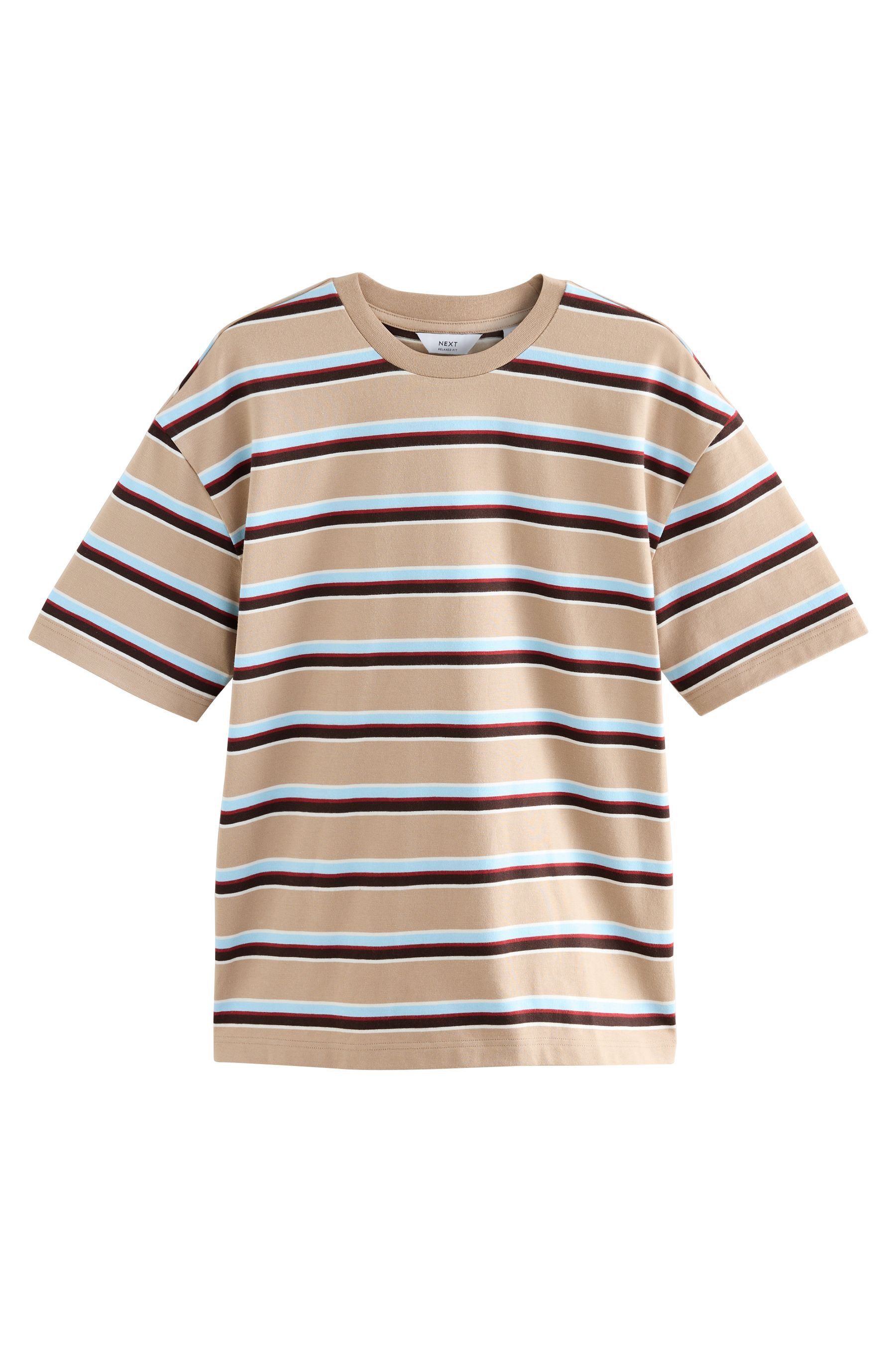 Next T-Shirt Gestreiftes T-Shirt 100 % Baumwolle günstig online kaufen