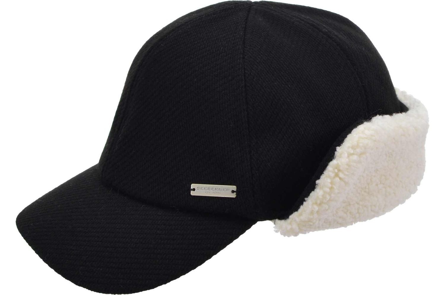 Seeberger Schiebermütze Baseball-Cap in Strickoptik mit Ohrenschutz günstig online kaufen