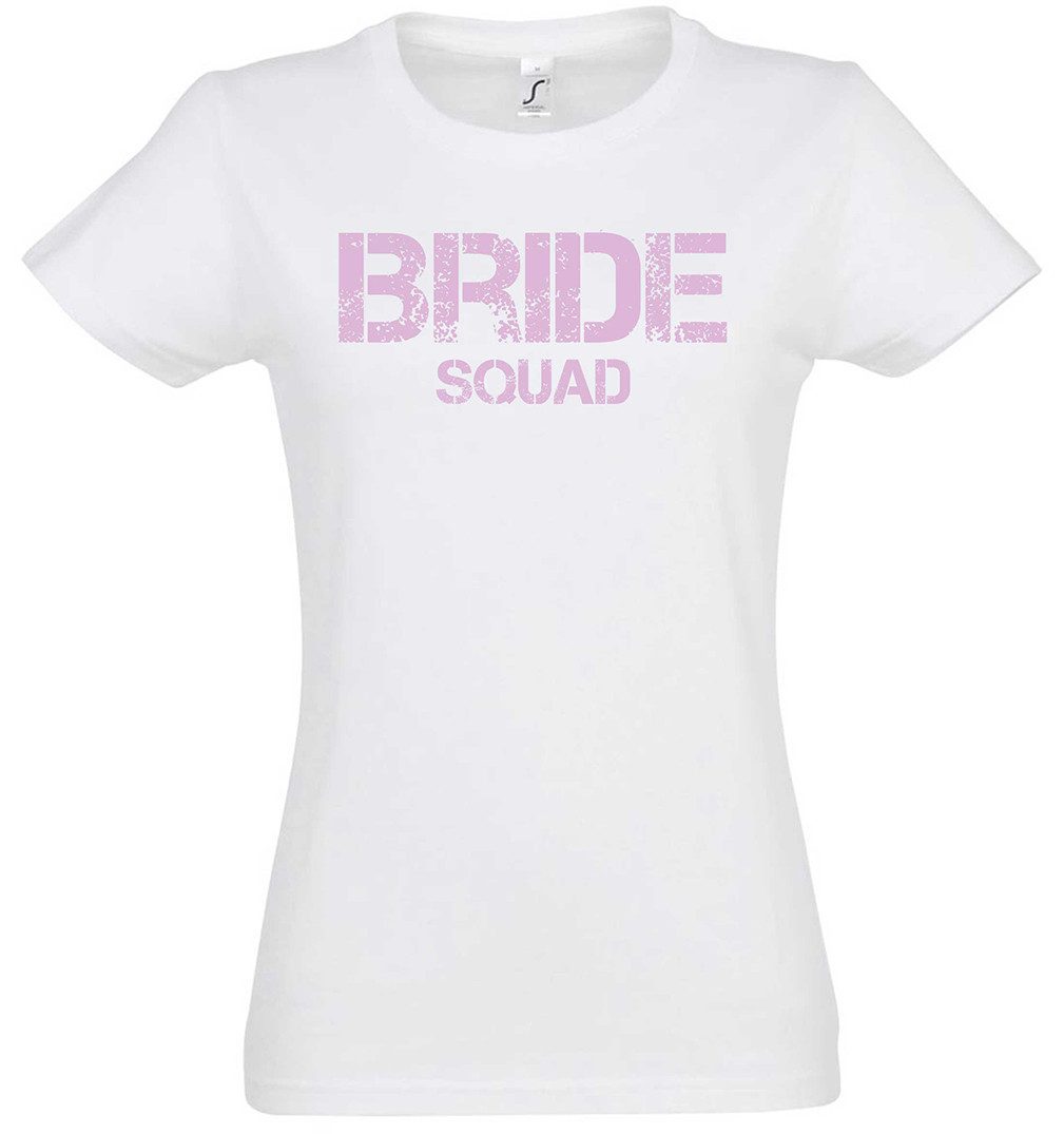 Print-Shirt Bride Squad Damen T-Shirt Braut Junggesellin Abschied Bride Hochzeit