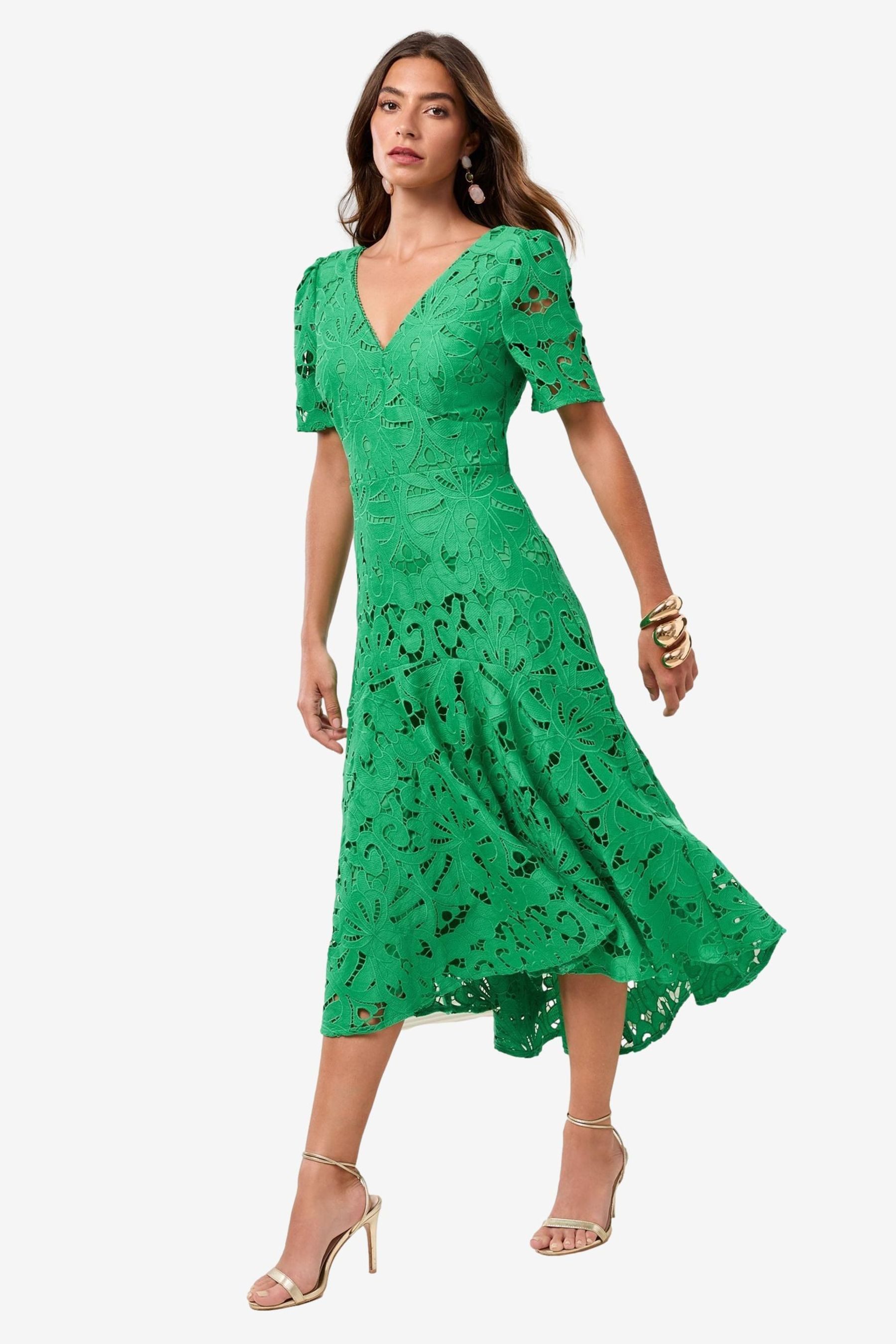 LIPSY Midikleid Lipsy Midikleid mit kurzen Ärmeln, Regular (1-tlg)