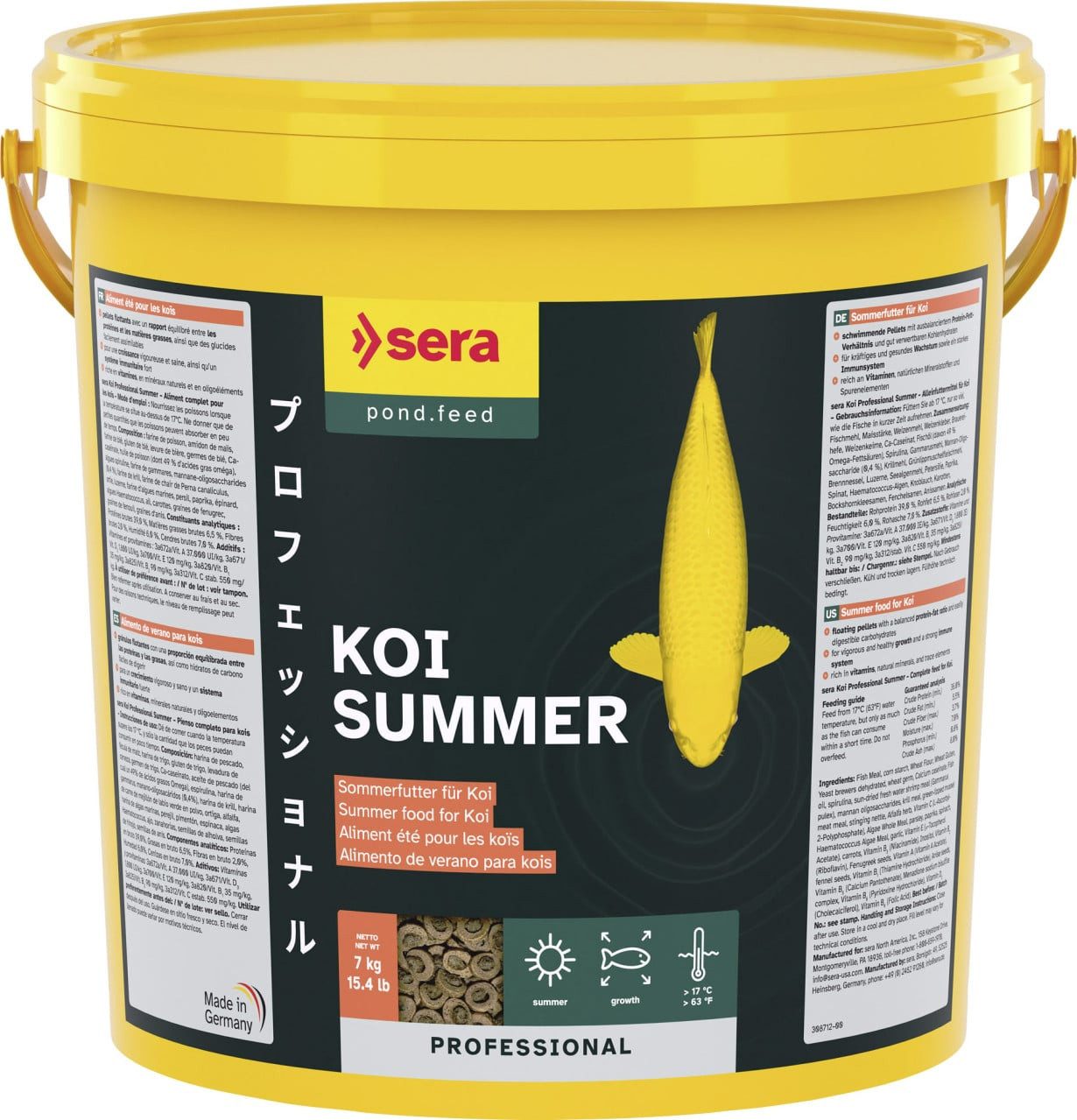 Sera Sera Koifutter Professional Summer 21 L, für: Fische