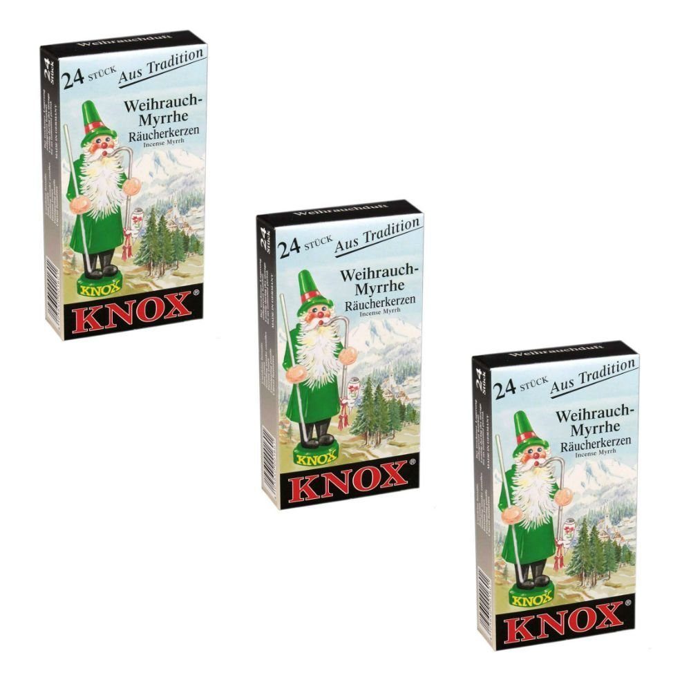 KNOX Duftkerze 3 Päckchen Räucherkerzen- Weihrauch - 24er Packung günstig online kaufen