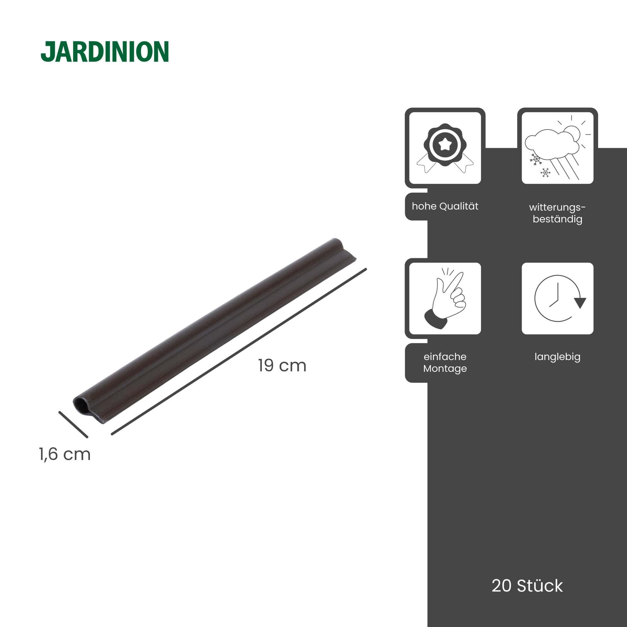 Jardinion Sichtschutzstreifen, (Befestigungsclips, Klemmschienen für Sichts günstig online kaufen