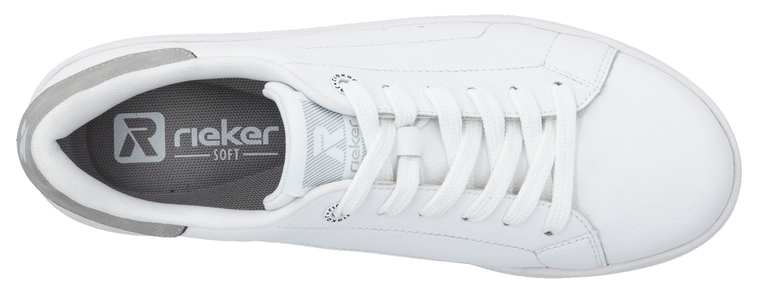 Rieker Sport Sneaker in monochromer Optik, Freizeitschuh, Halbschuh, Schnürschuh
