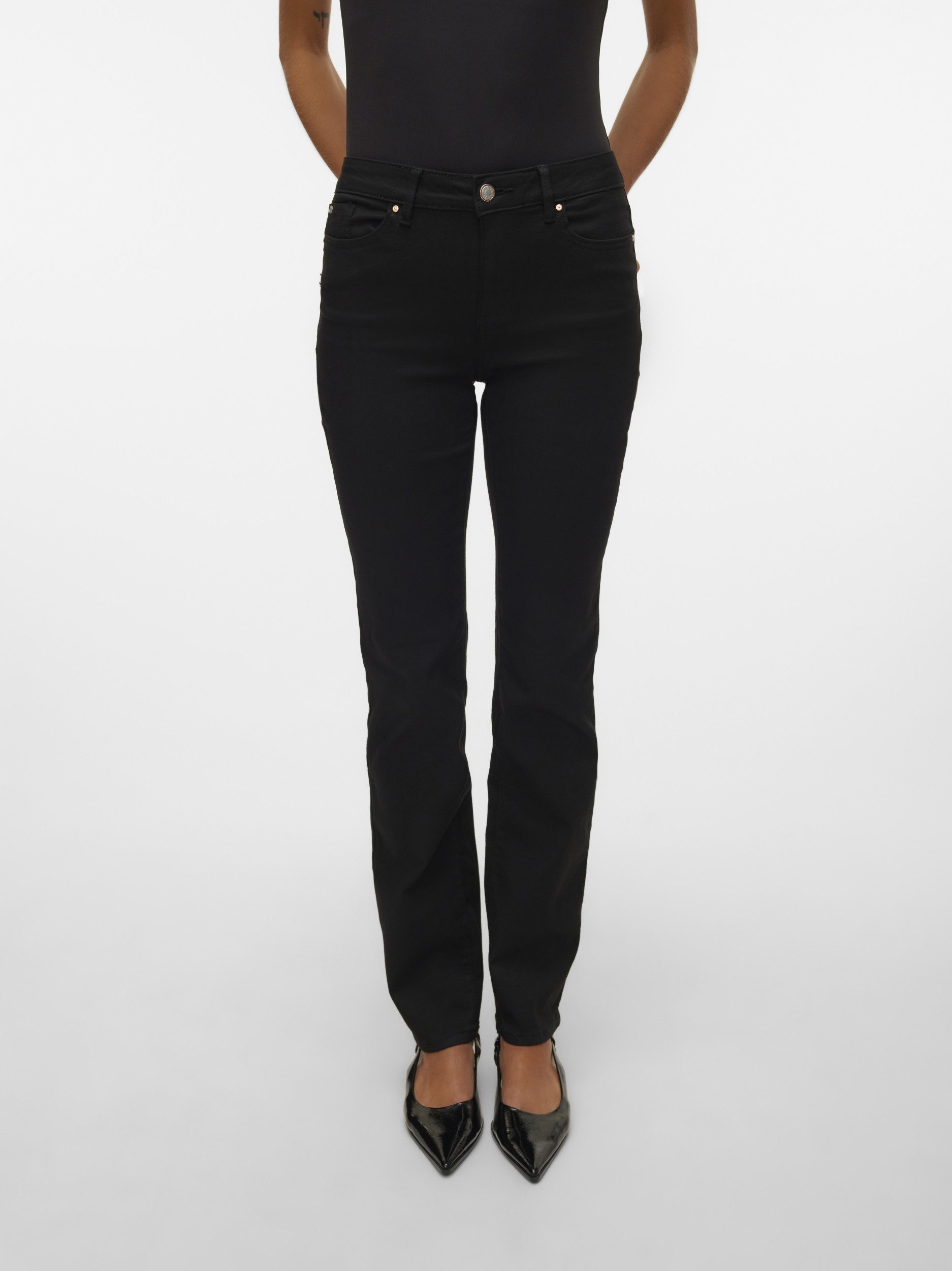 Vero Moda Slim-fit-Jeans VMFLASH MR STRAIGHT JEANS LI140 GA