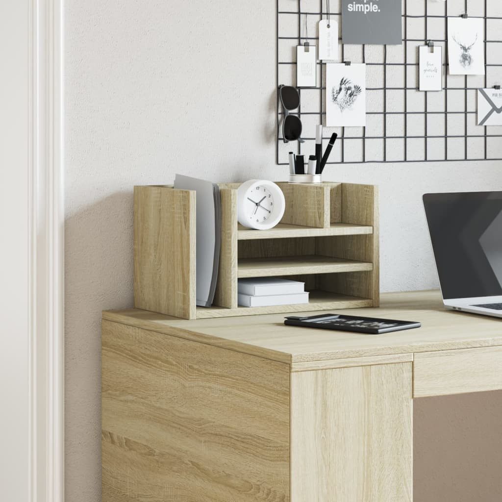 vidaXL Organizer Schreibtisch-Organizer Sonoma-Eiche 44,5x24x25 cm Holzwerkstoff – Bild 3 von 5