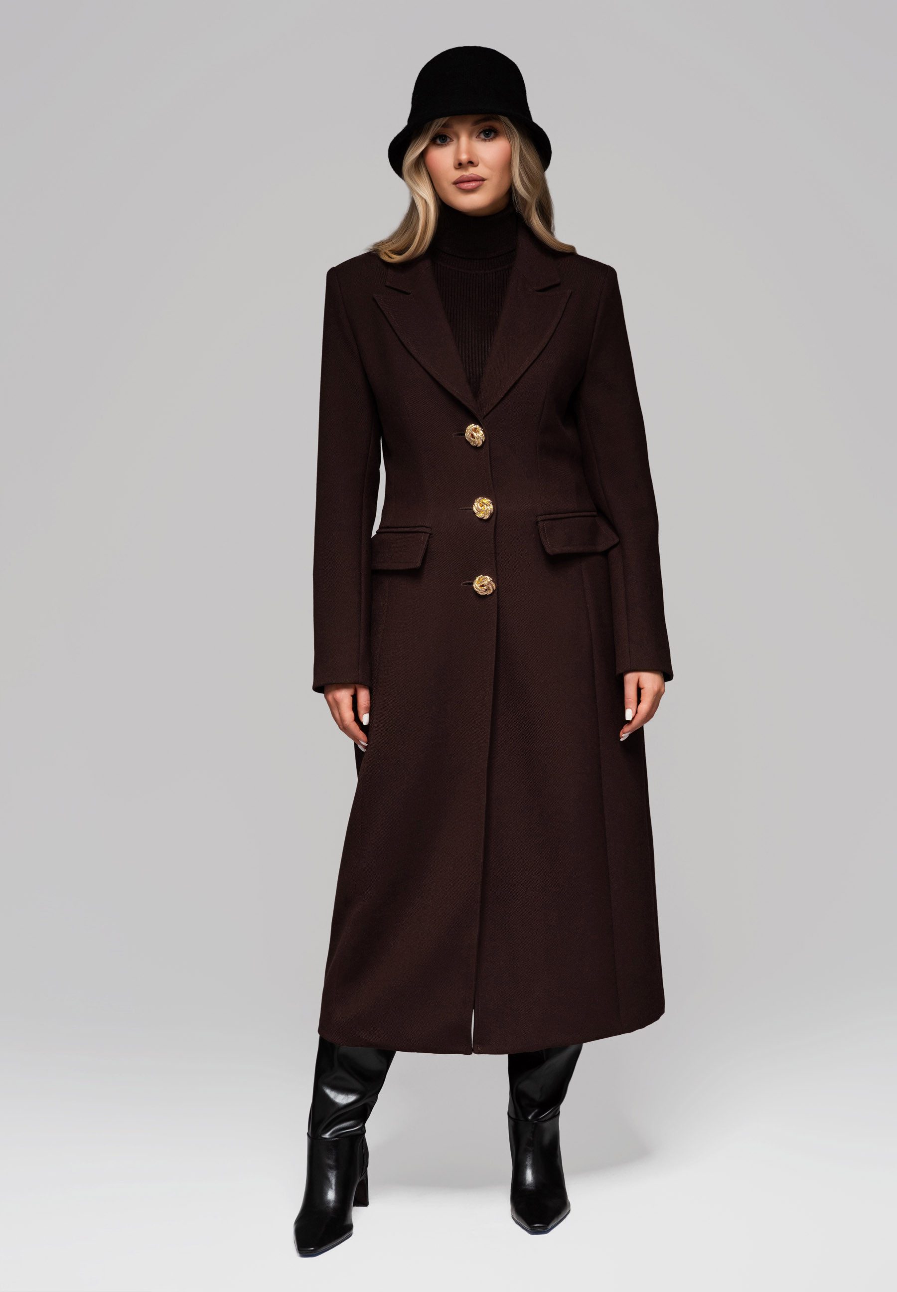 OMBRE Wintermantel Langer Damenmantel günstig online kaufen