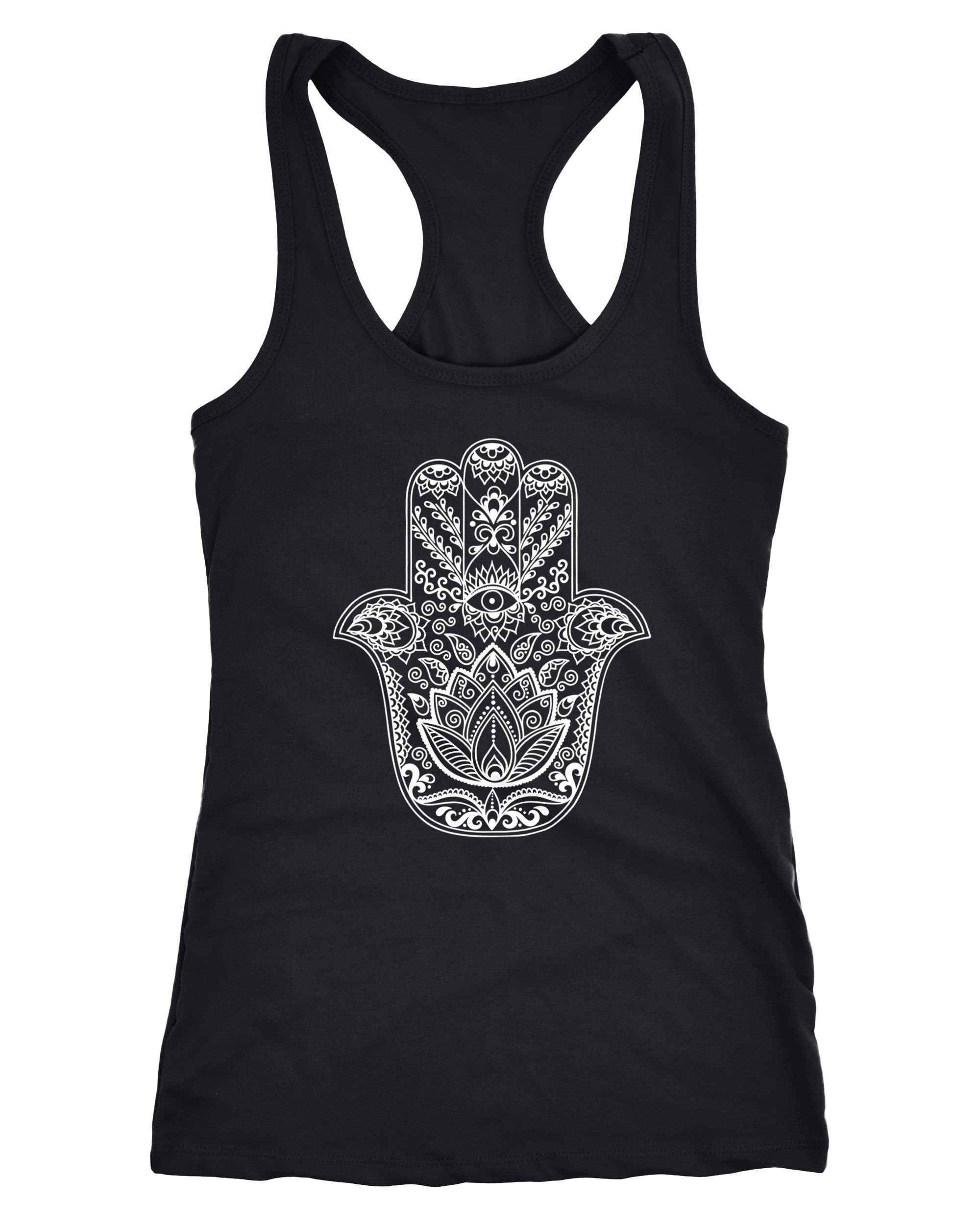 Tanktop Damen Tank-Top Hamsa Fatimas Hand Boho Bohemian Ethno Racerback