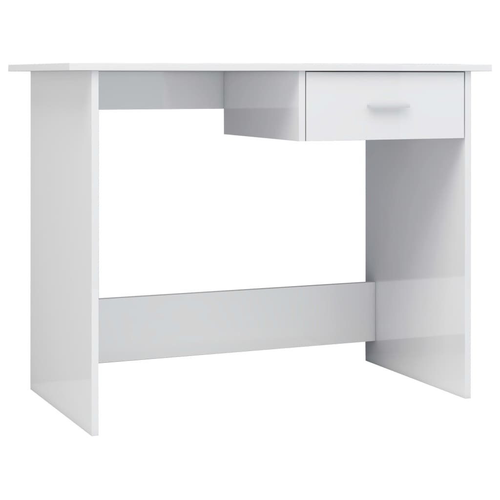 vidaXL Schreibtisch Schreibtisch Hochglanz-Weiß 100×50×76 cm Holzwerkstoff