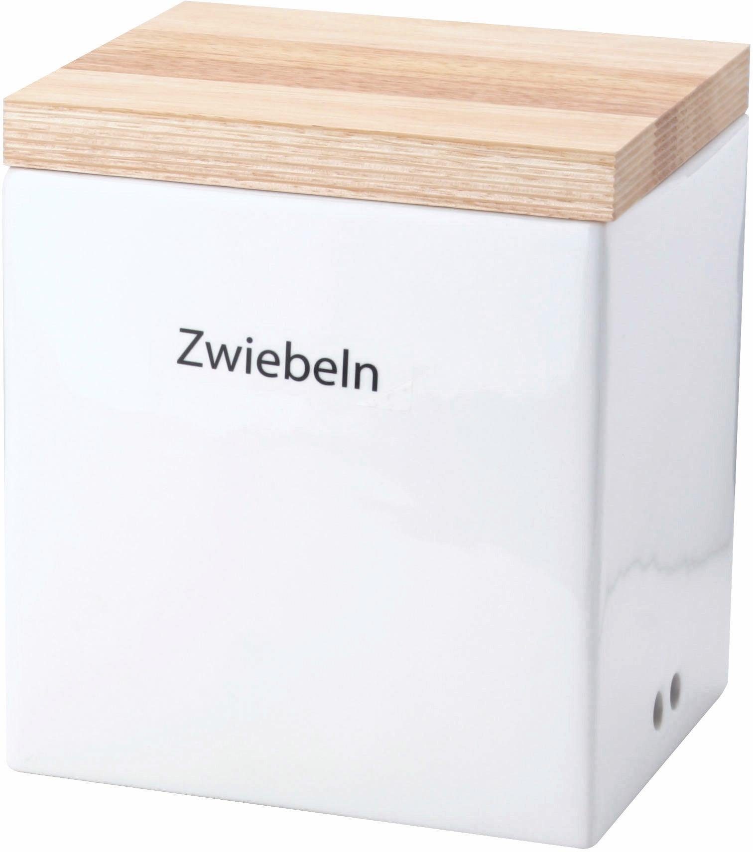 Continenta Vorratsdose, Holz teilmassiv, Keramik, (1-tlg), Handarbeit