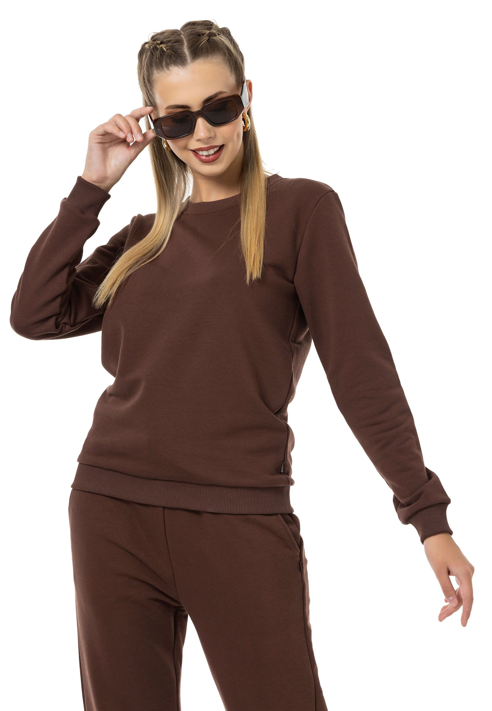 RedBridge Sweatpant Sweatshirt Braun Qualität Jogginganzug 2-tlg), mit Basic (Spar-Set, Premium Premium