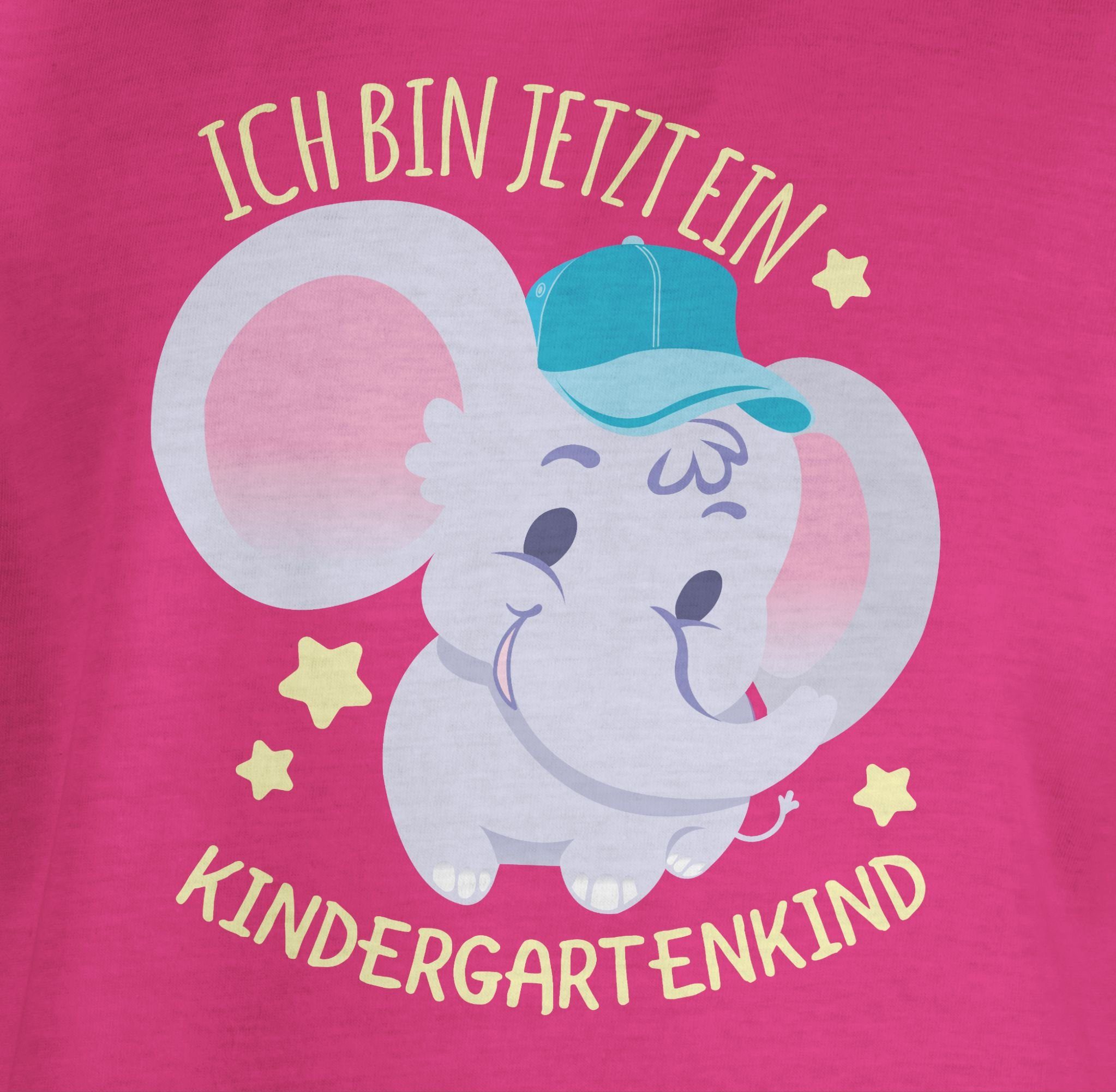 jetzt Kindergartenkind T-Shirt - Fuchsia 1 Kindergarten Hallo ein Süßer bin Shirtracer Elefant ich