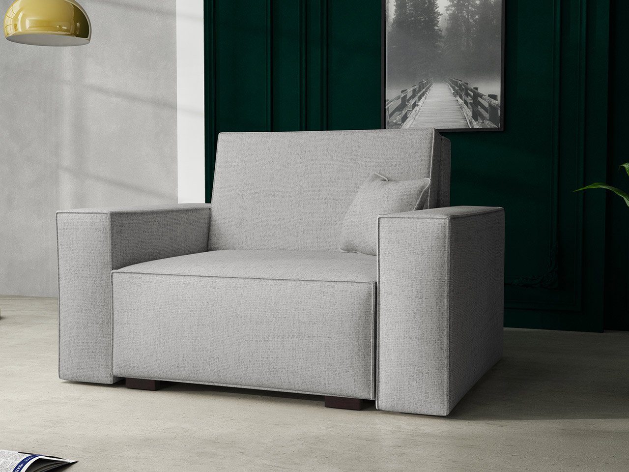 MIRJAN24 Schlafsofa Viva Duo I, mit Bettkasten und Schlaffunktion, inkl. Kissen, Holzfüße, Wellenfeder