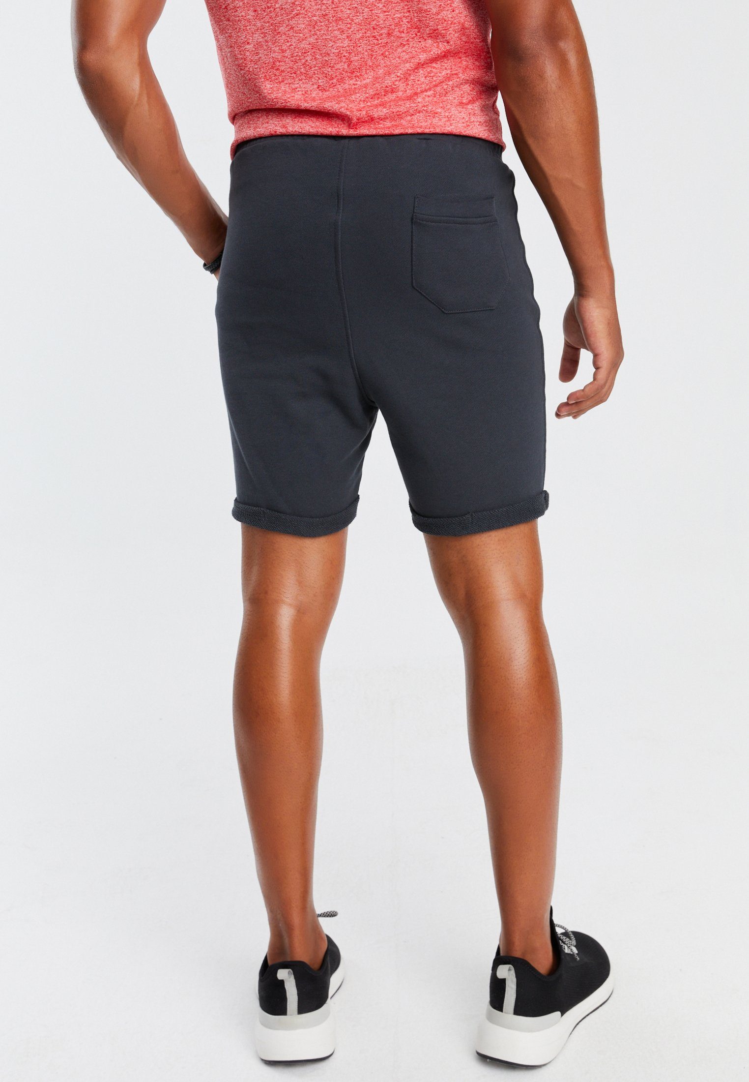 Nelson Herren Trainingshose Leif Gym-Short anthrazit LN-8316